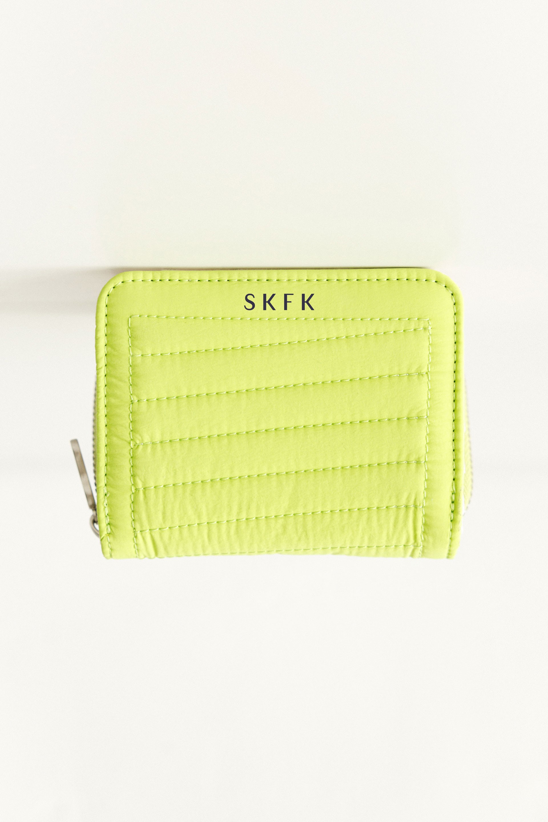 SKFK womens vegan Wallet Web Green