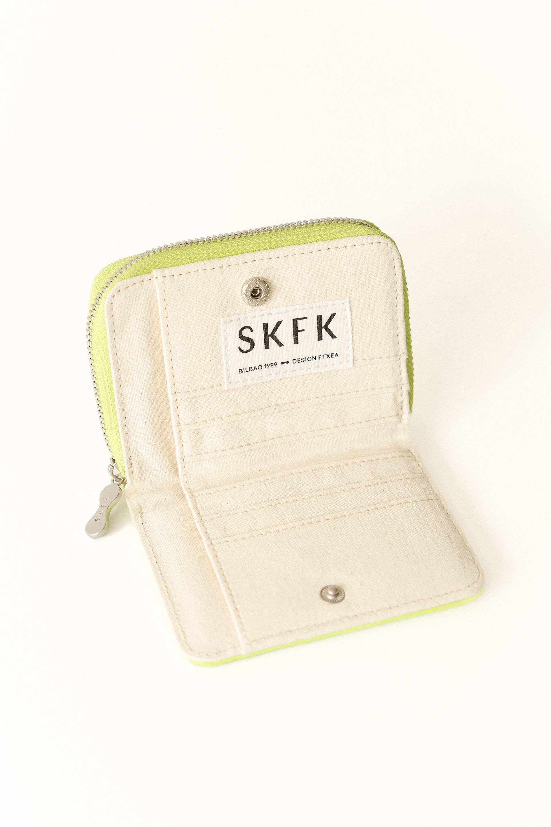 SKFK womens vegan Wallet Web Green