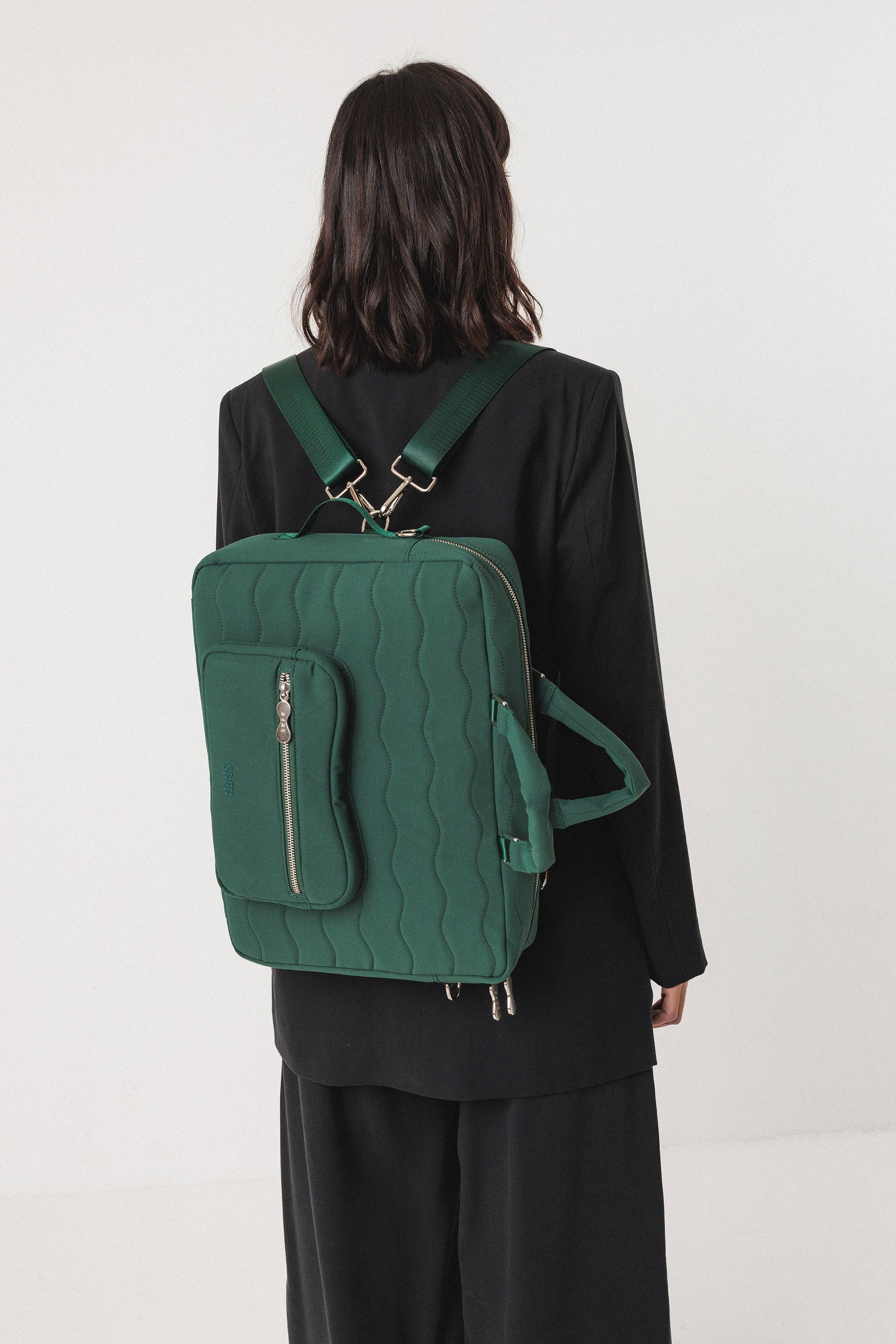 SKFK Damen vegan Tasche Cistella Multifunktion Grün