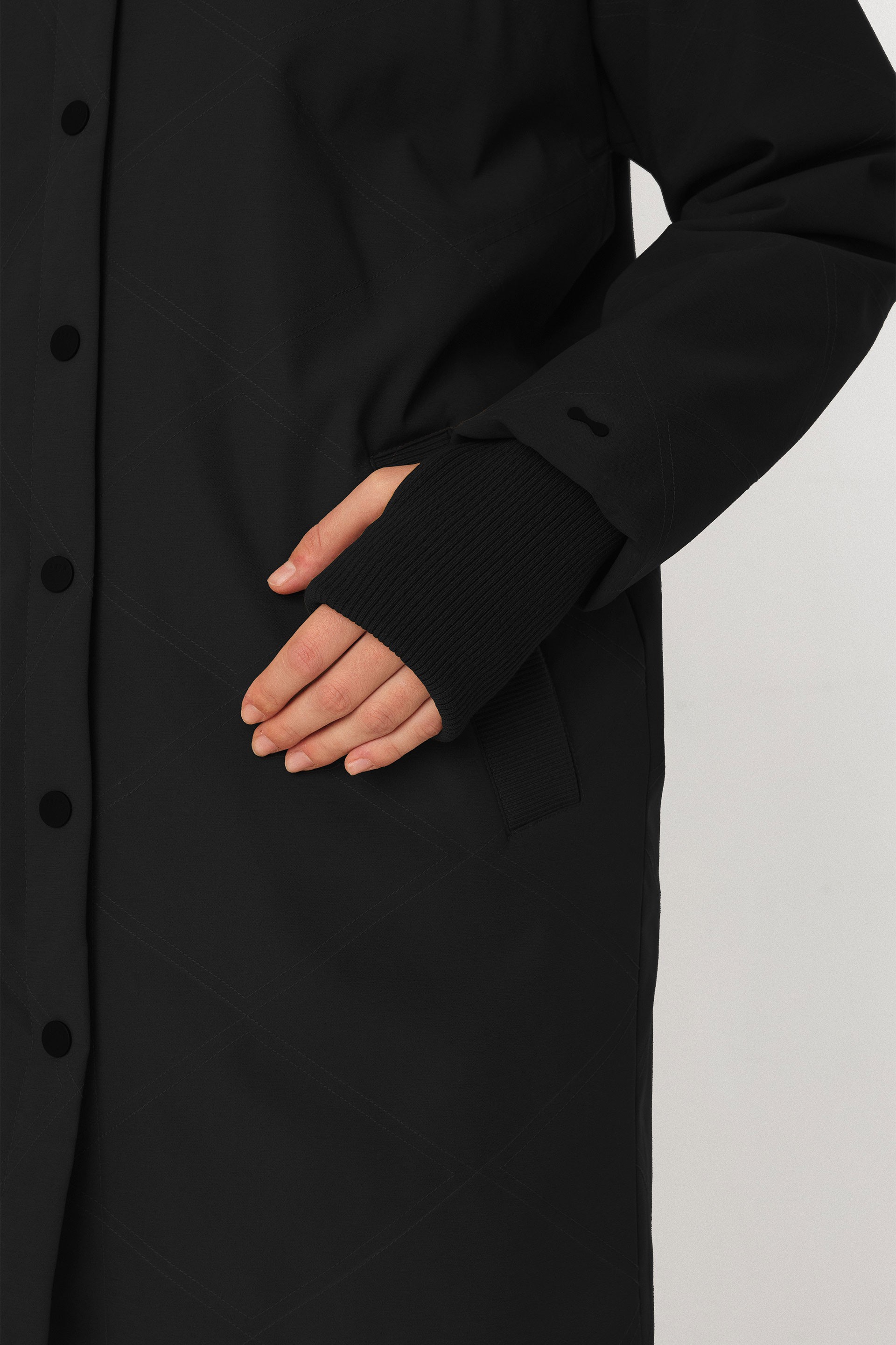 SKFK womens vegan Coat Brigita Black