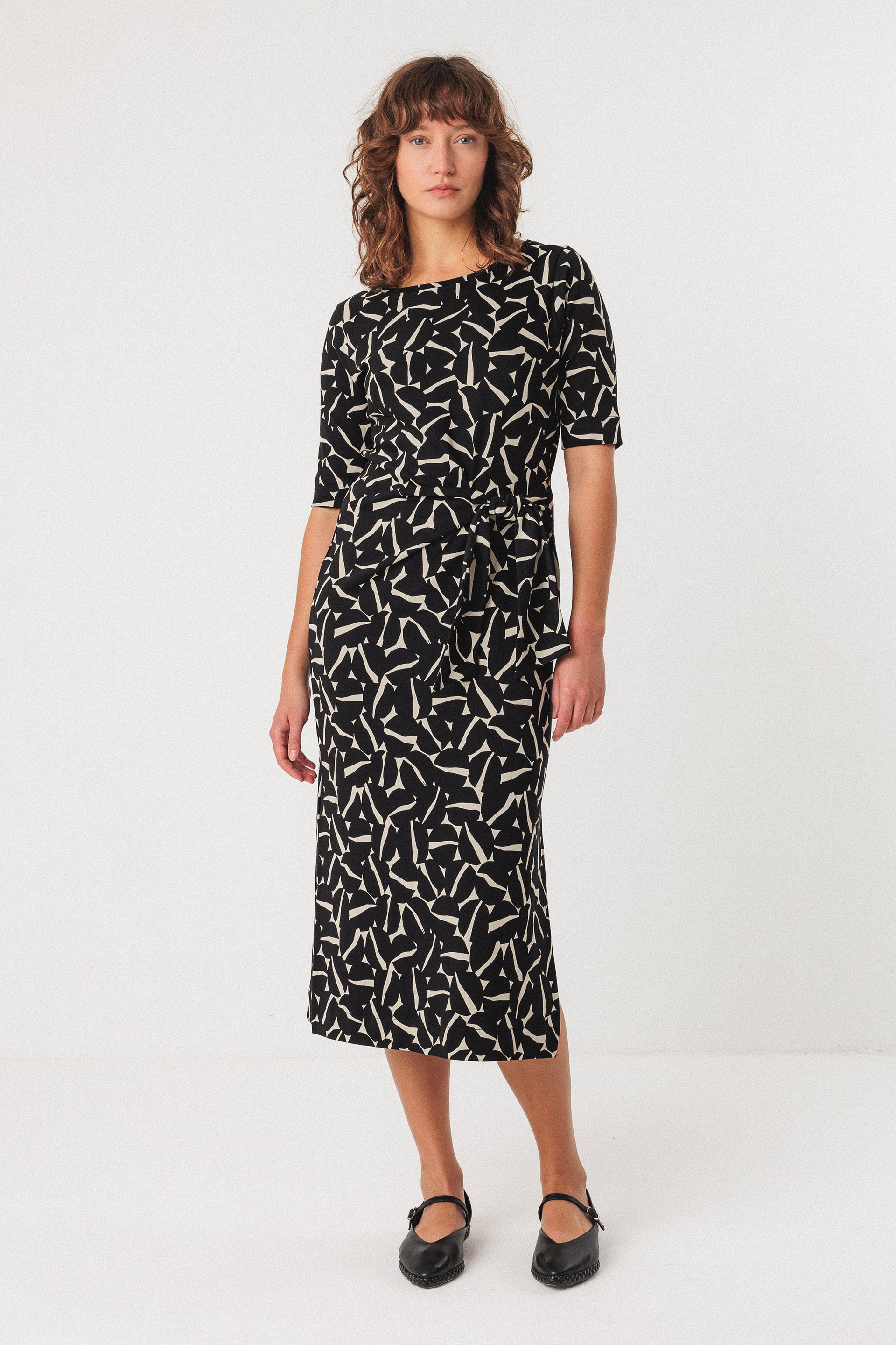 Image of SKFK dames vegan Jurk Ani Zwart/Wit