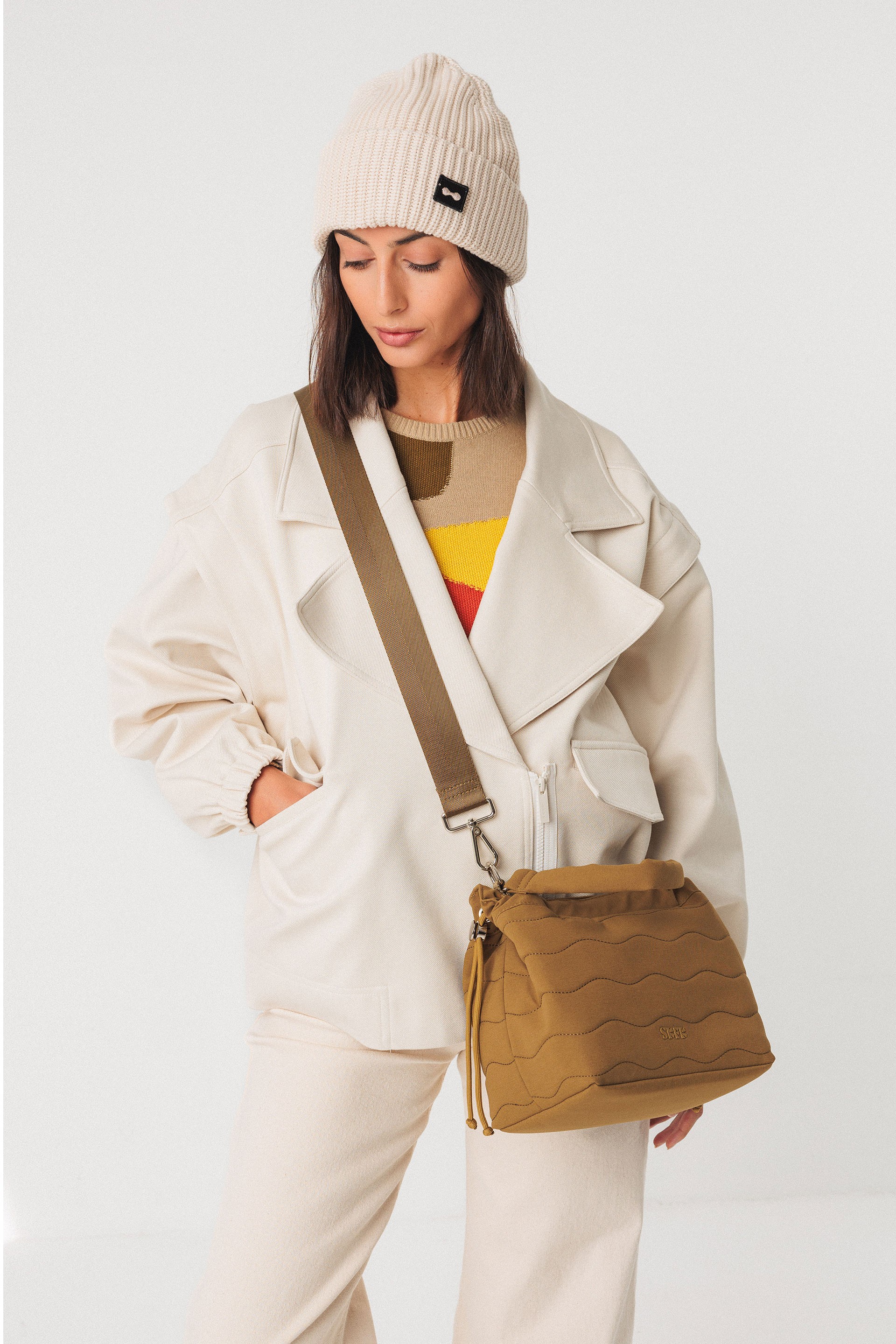 SKFK womens vegan Beanie Zala Beige