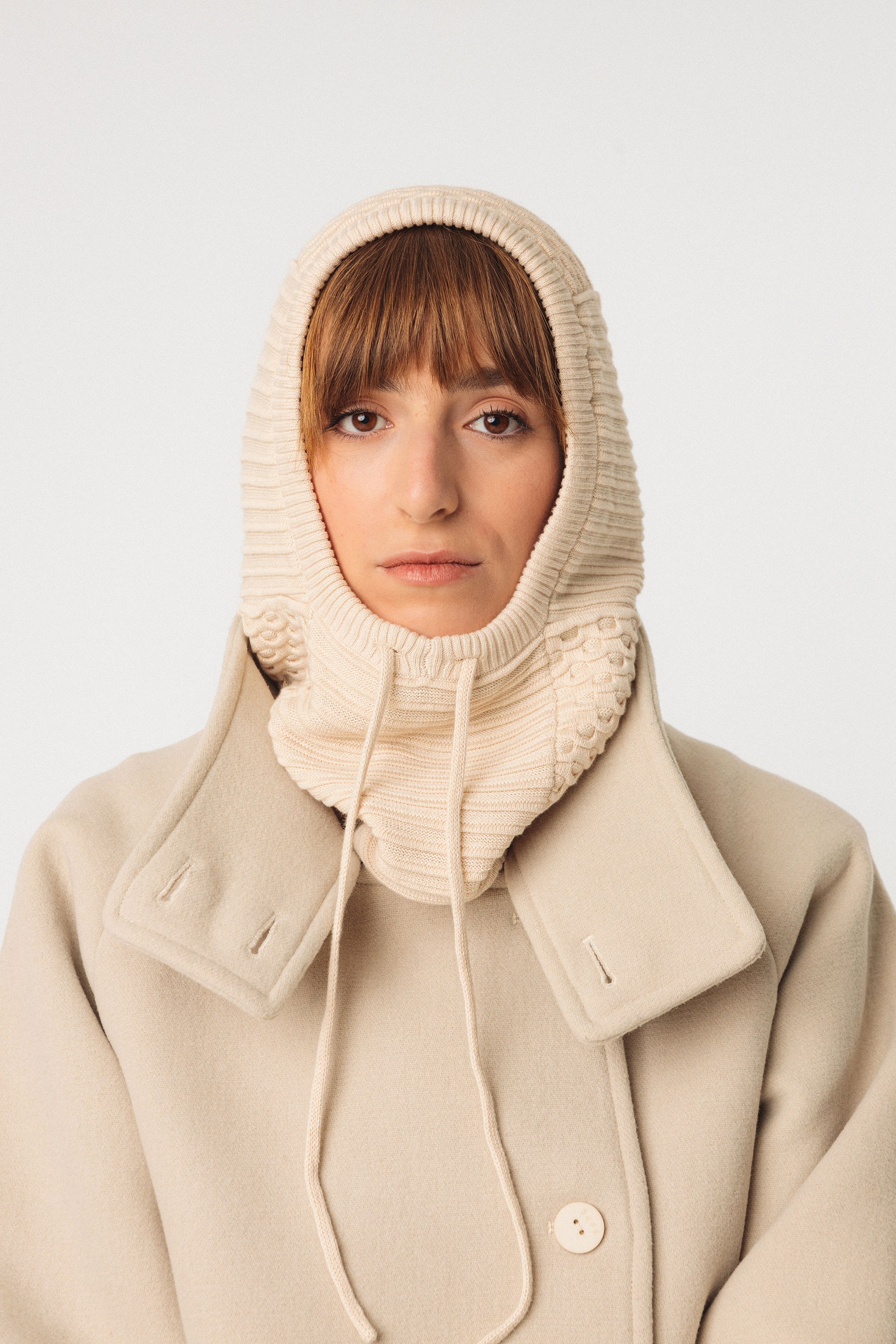 SKFK womens vegan Balaclava Xano Beige