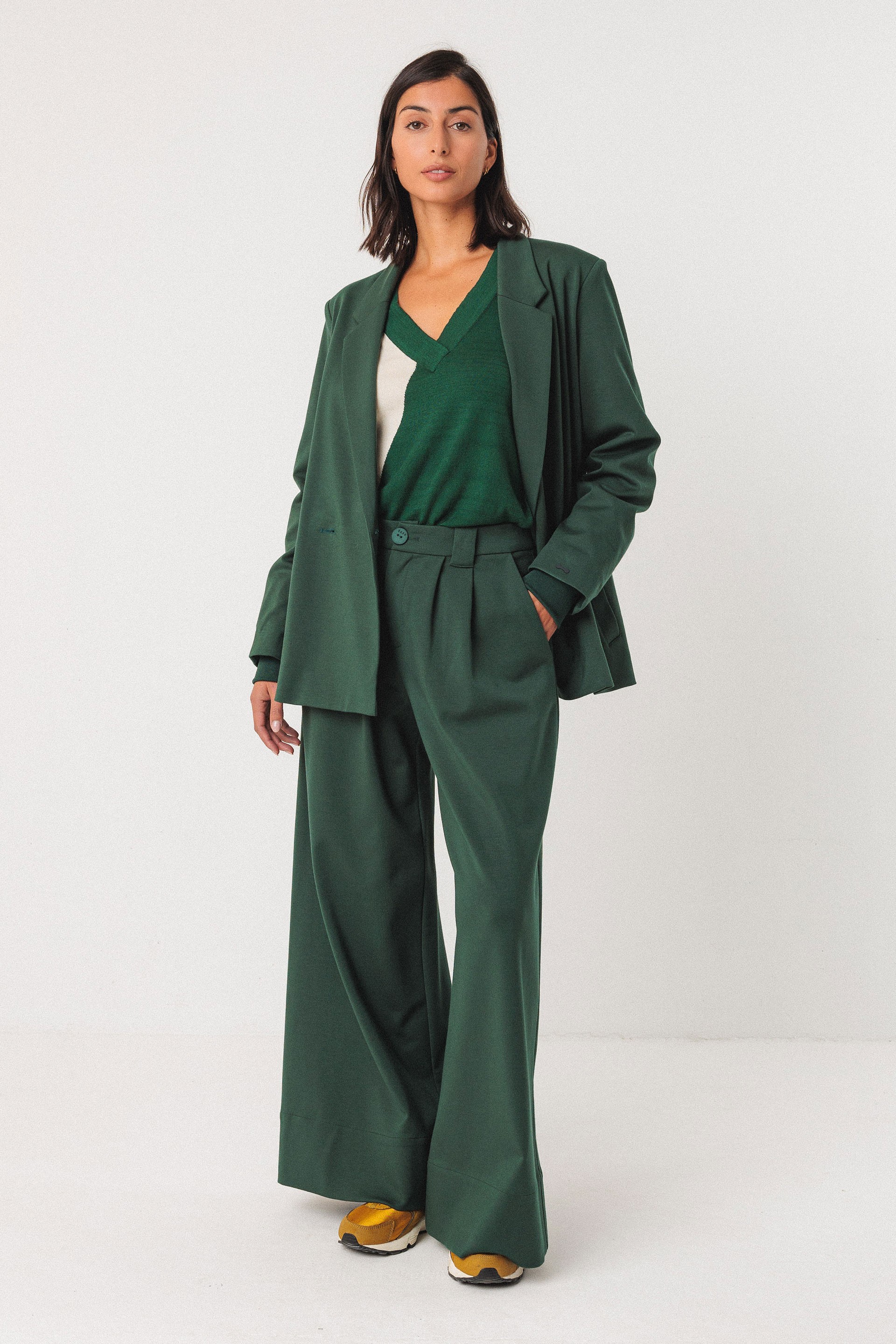 SKFK womens vegan Blazer Iratz Green