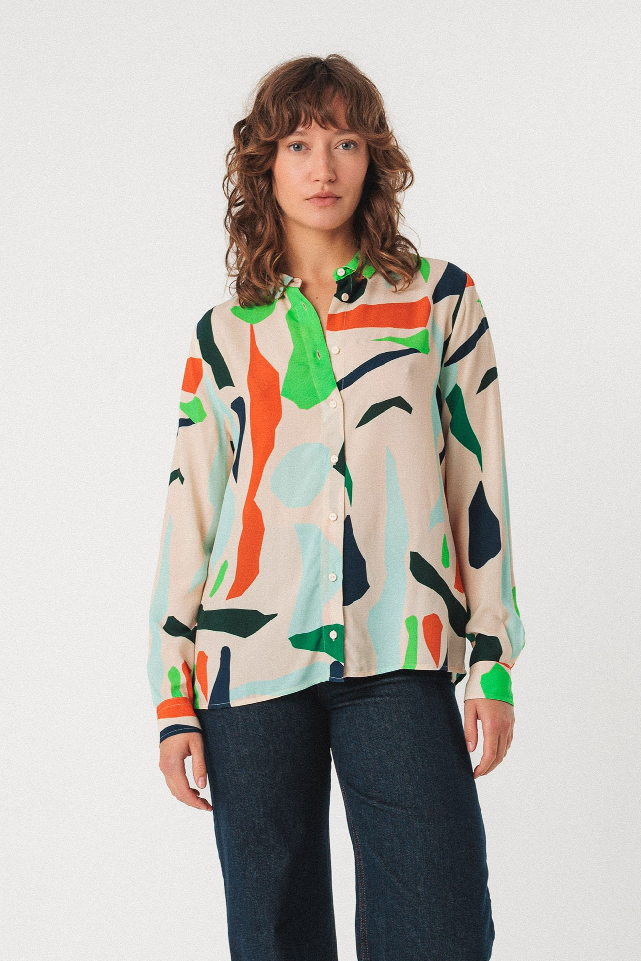 Image of SKFK dames vegan Blouse Asune Meerkleurig