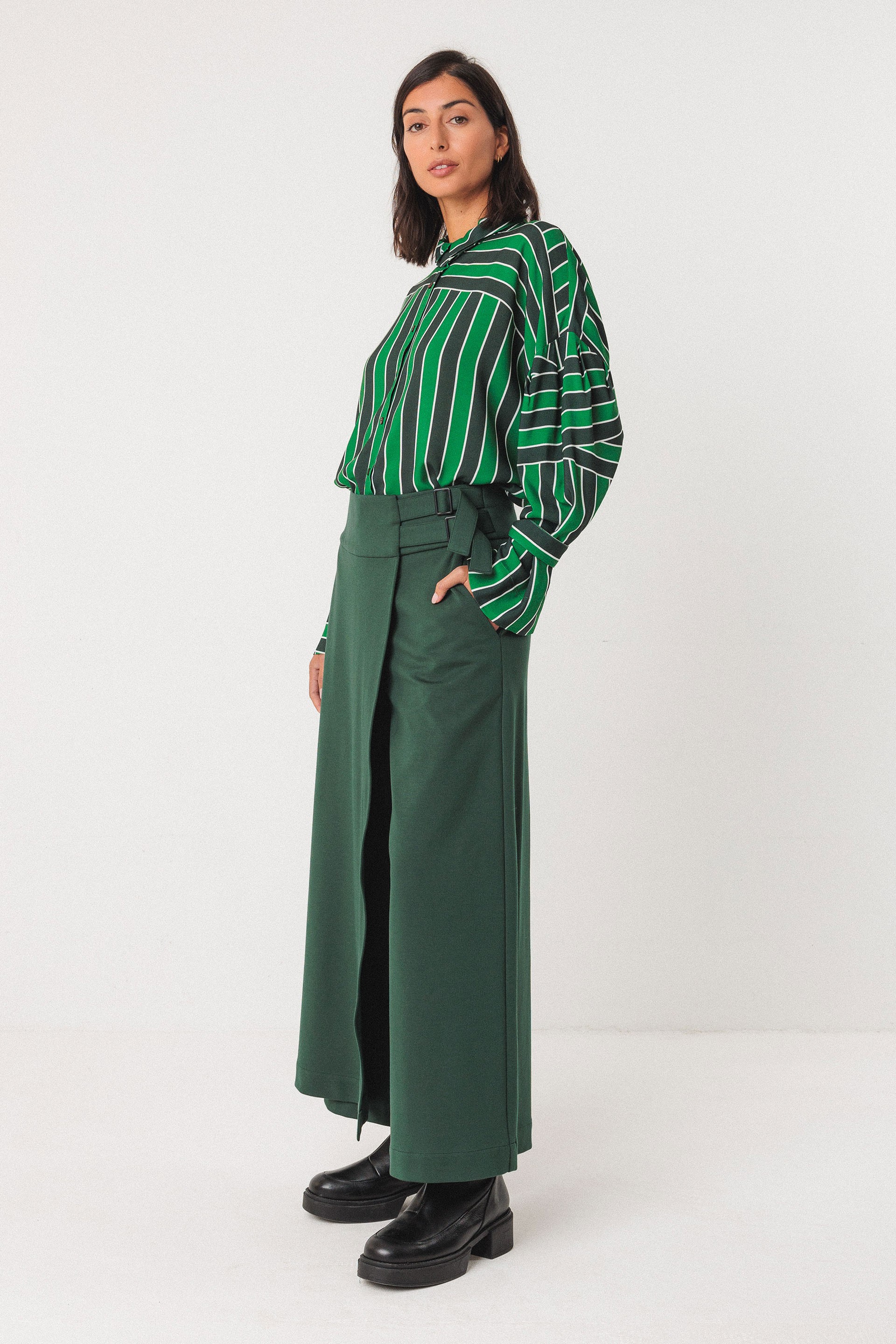 SKFK womens vegan Shirt Lone Green/Black