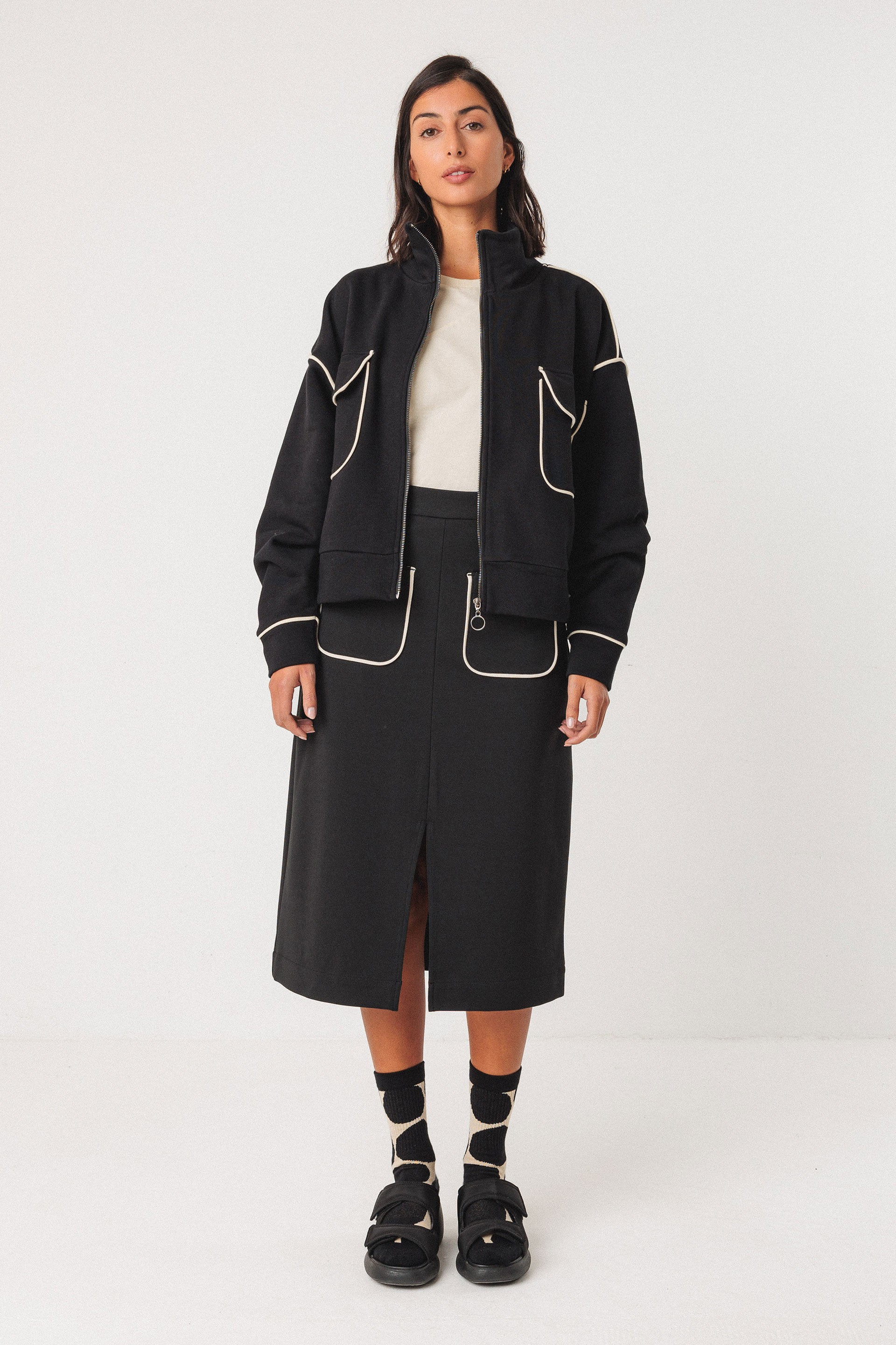 SKFK womens vegan Skirt Eza Black