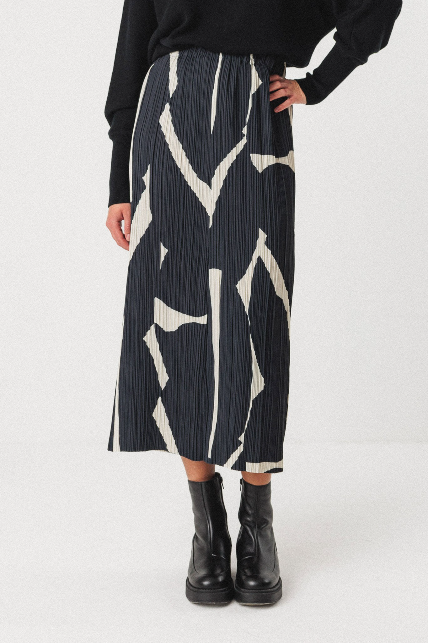 Image of SKFK dames vegan Rok Laurane Zwart/Wit