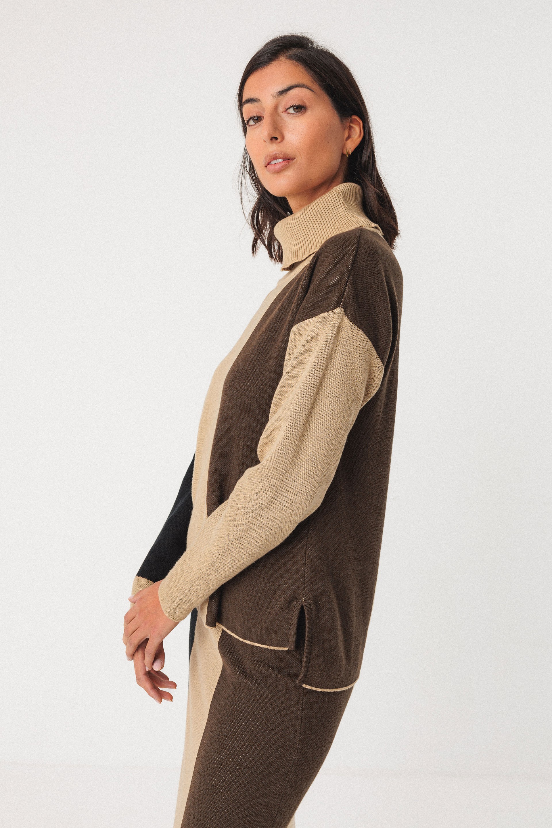 SKFK womens vegan Sweater Rita Brown
