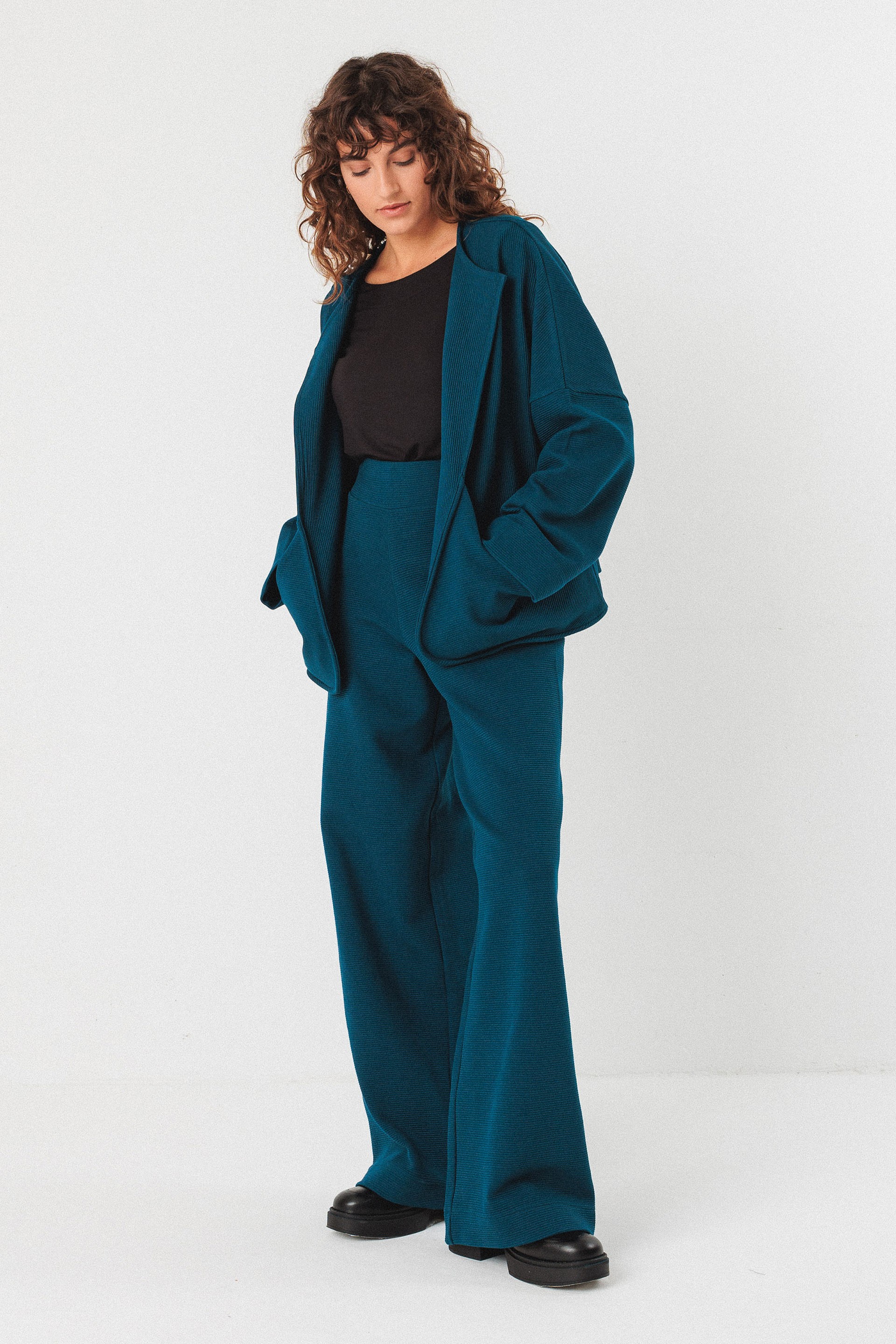 112604 - Damen vegan Strickjacke Goita Blau