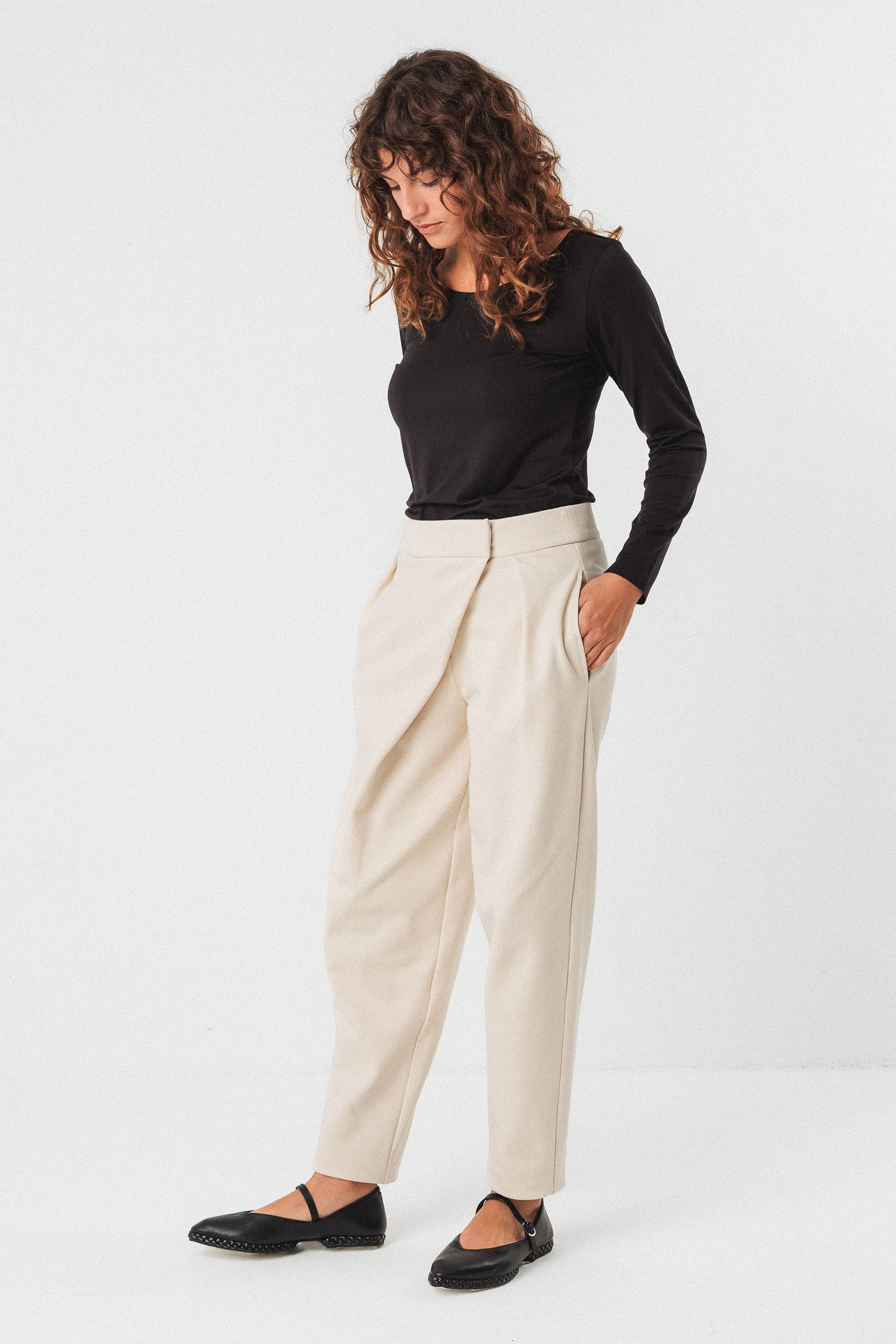 SKFK womens vegan Pants Goiane Beige