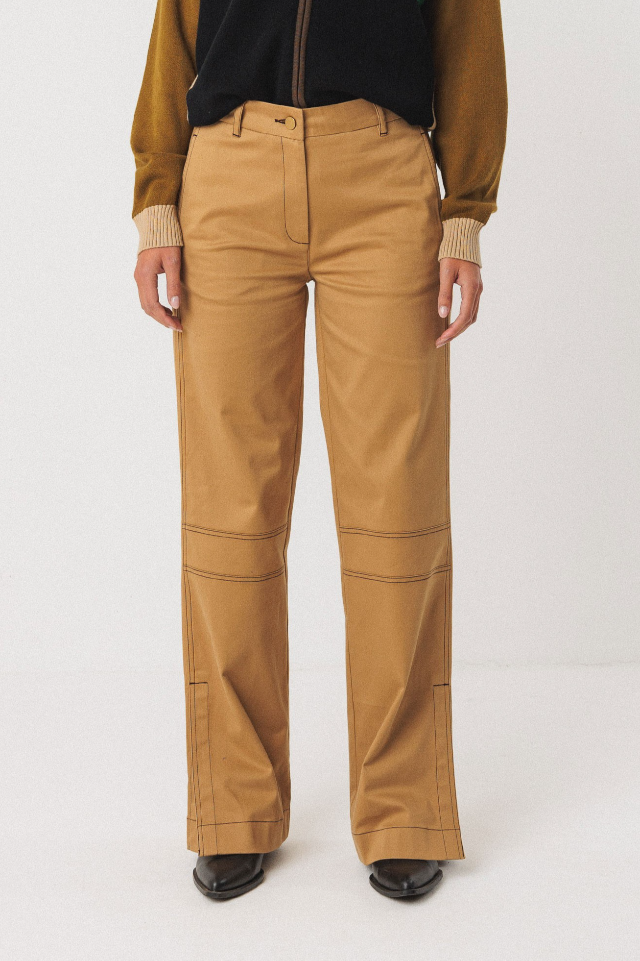 Image of SKFK dames vegan Broek Iraeta Bruin