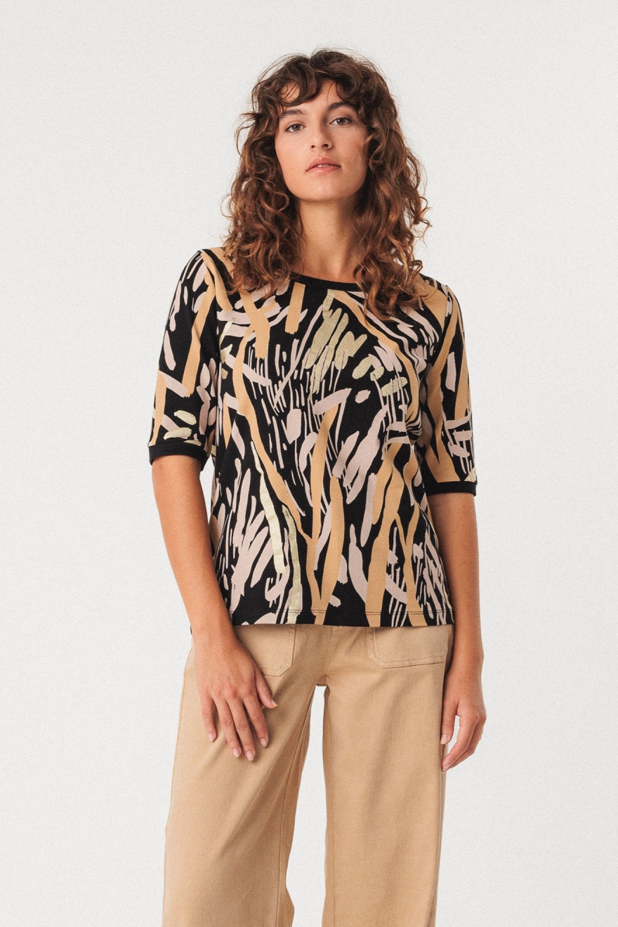 SKFK Damen vegan T-Shirt Oianko Mehrfarbig