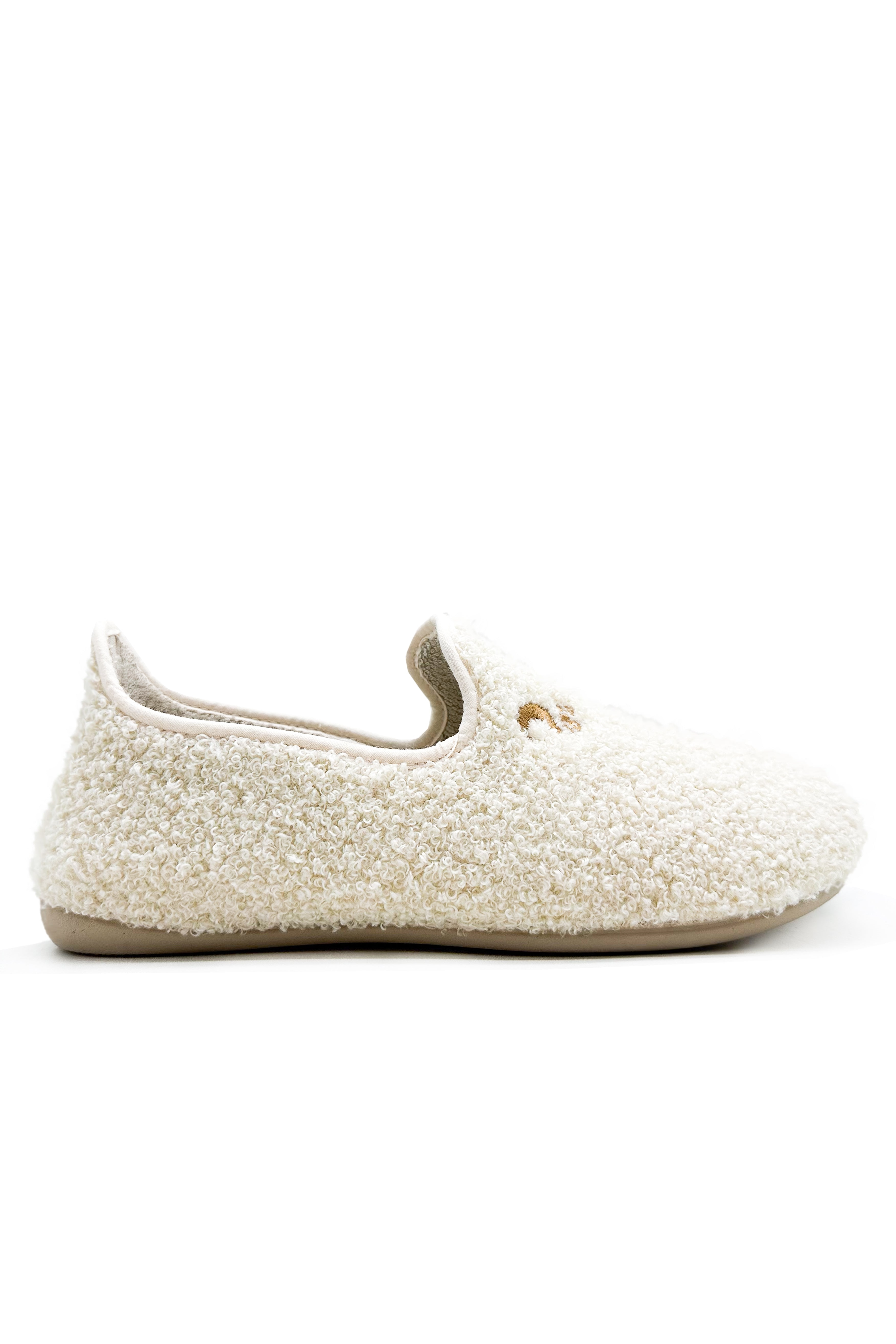 thies womens vegan Slippers Rec Teddy Closed Off White