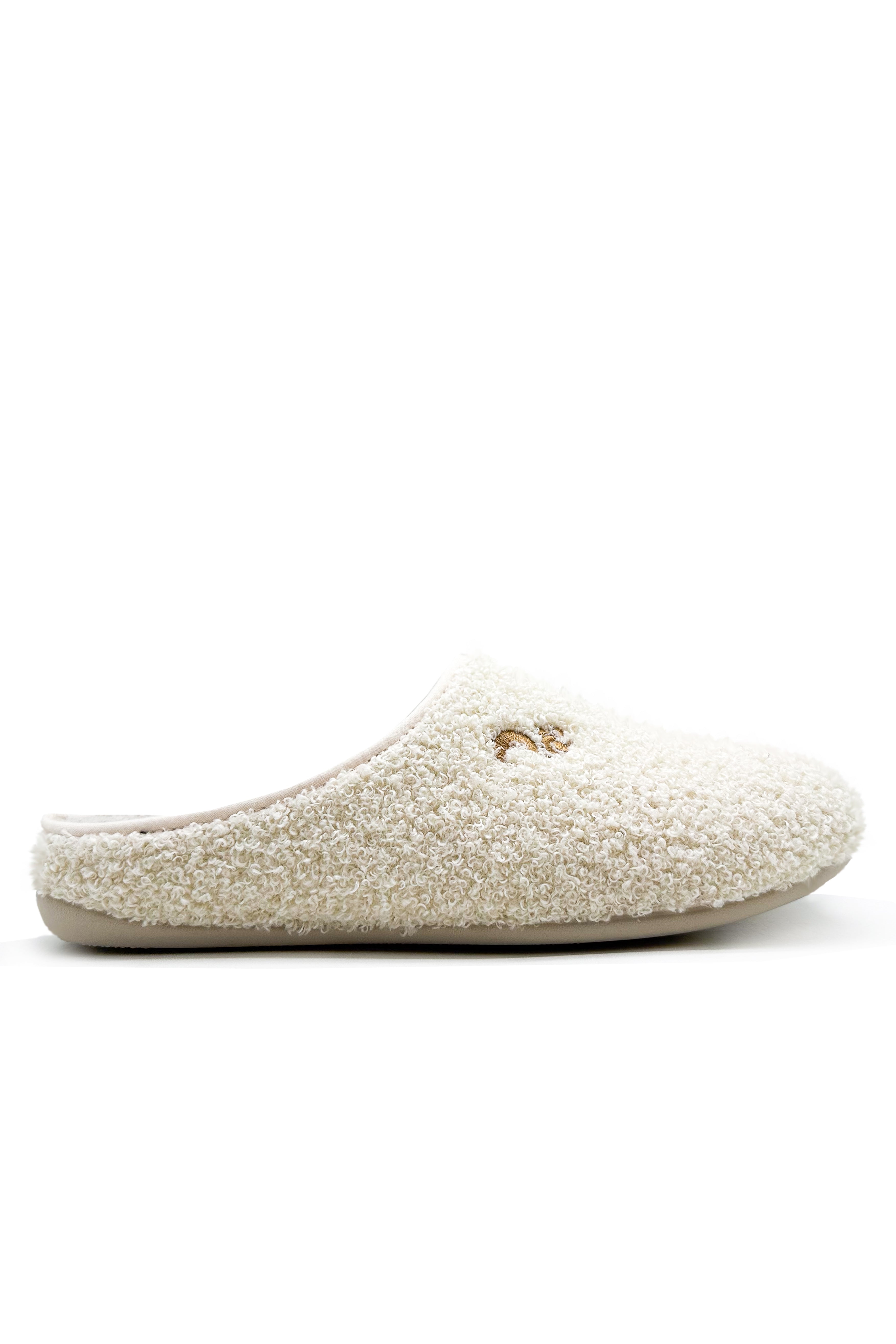 thies womens vegan Slippers Rec Teddy Off White