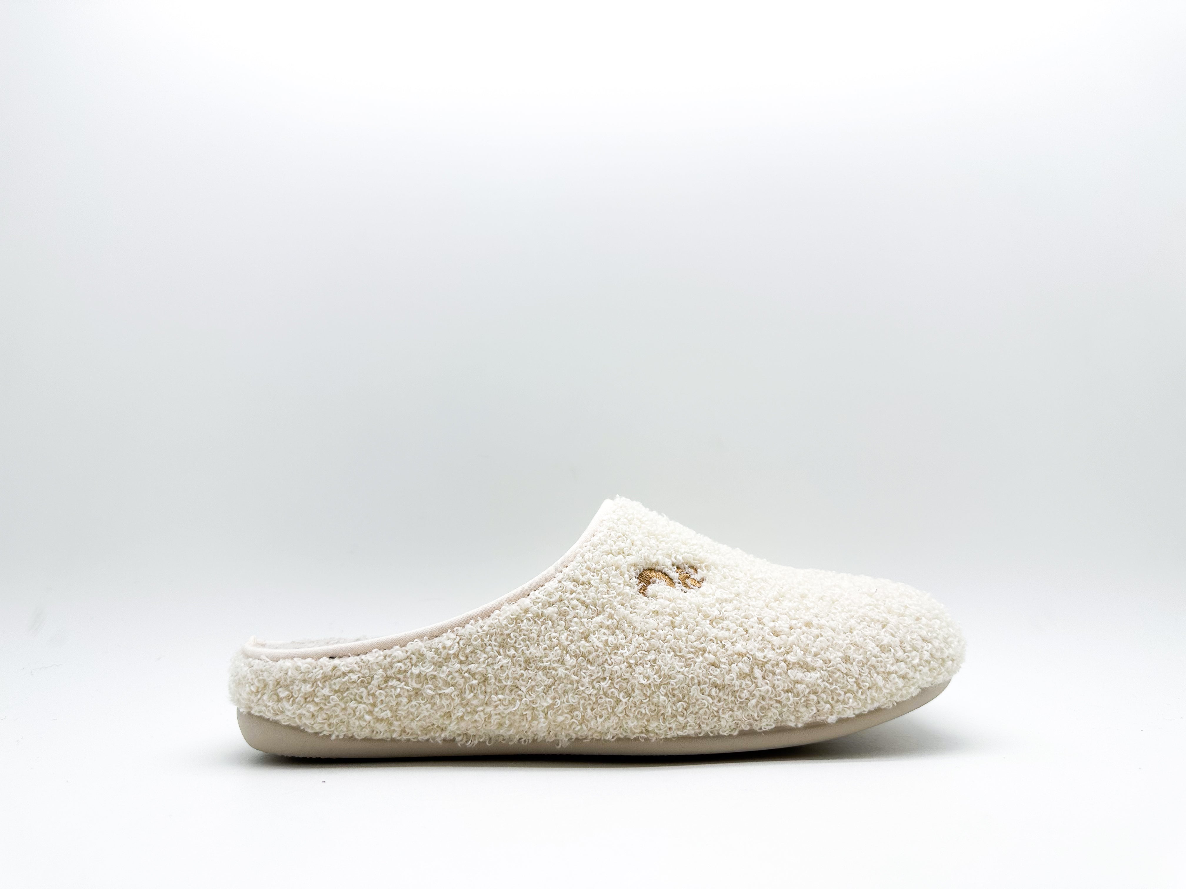 thies womens vegan Slippers Rec Teddy Off White