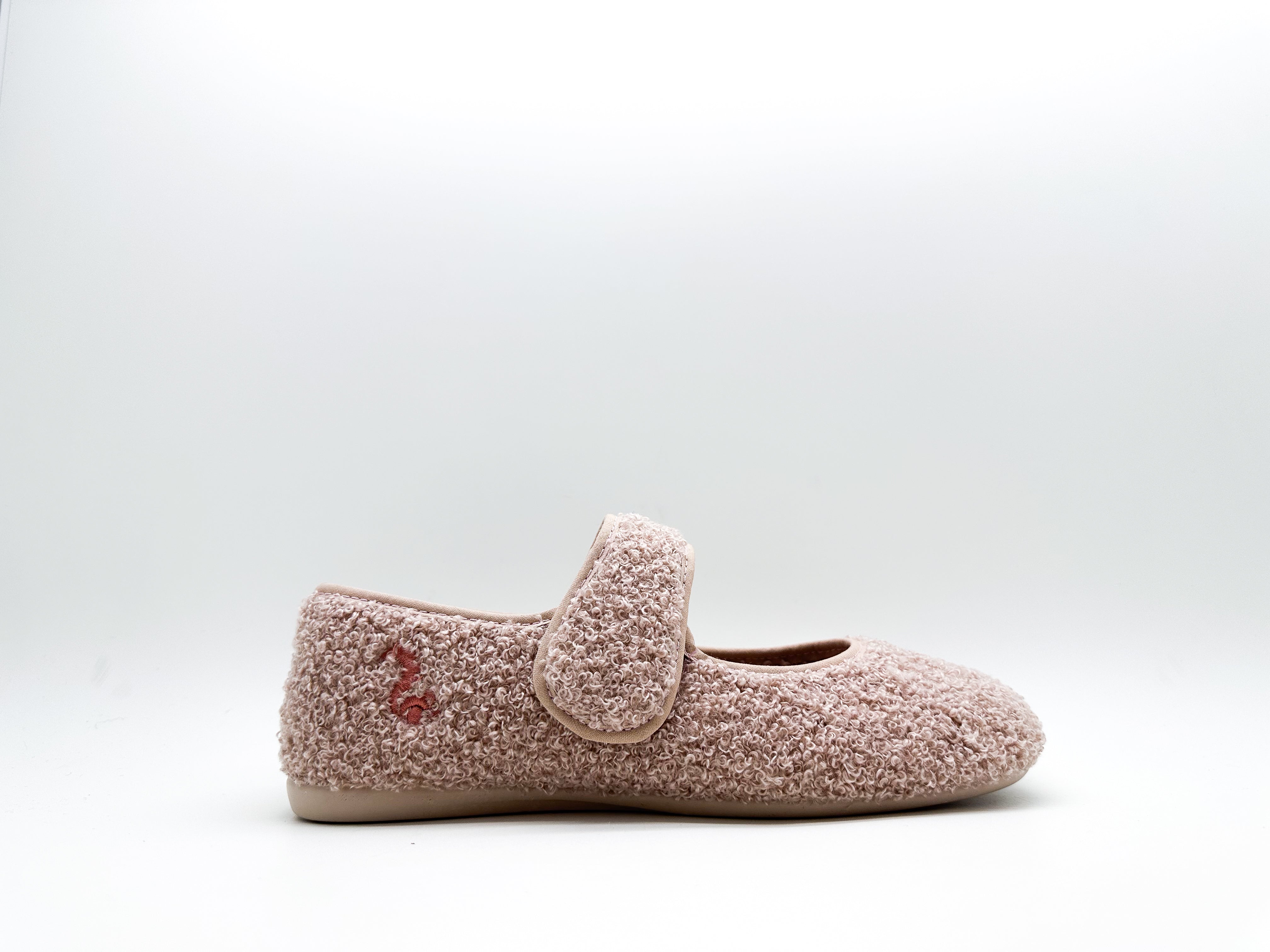 thies womens vegan Slippers Rec Teddy Ballerina Rose Pink