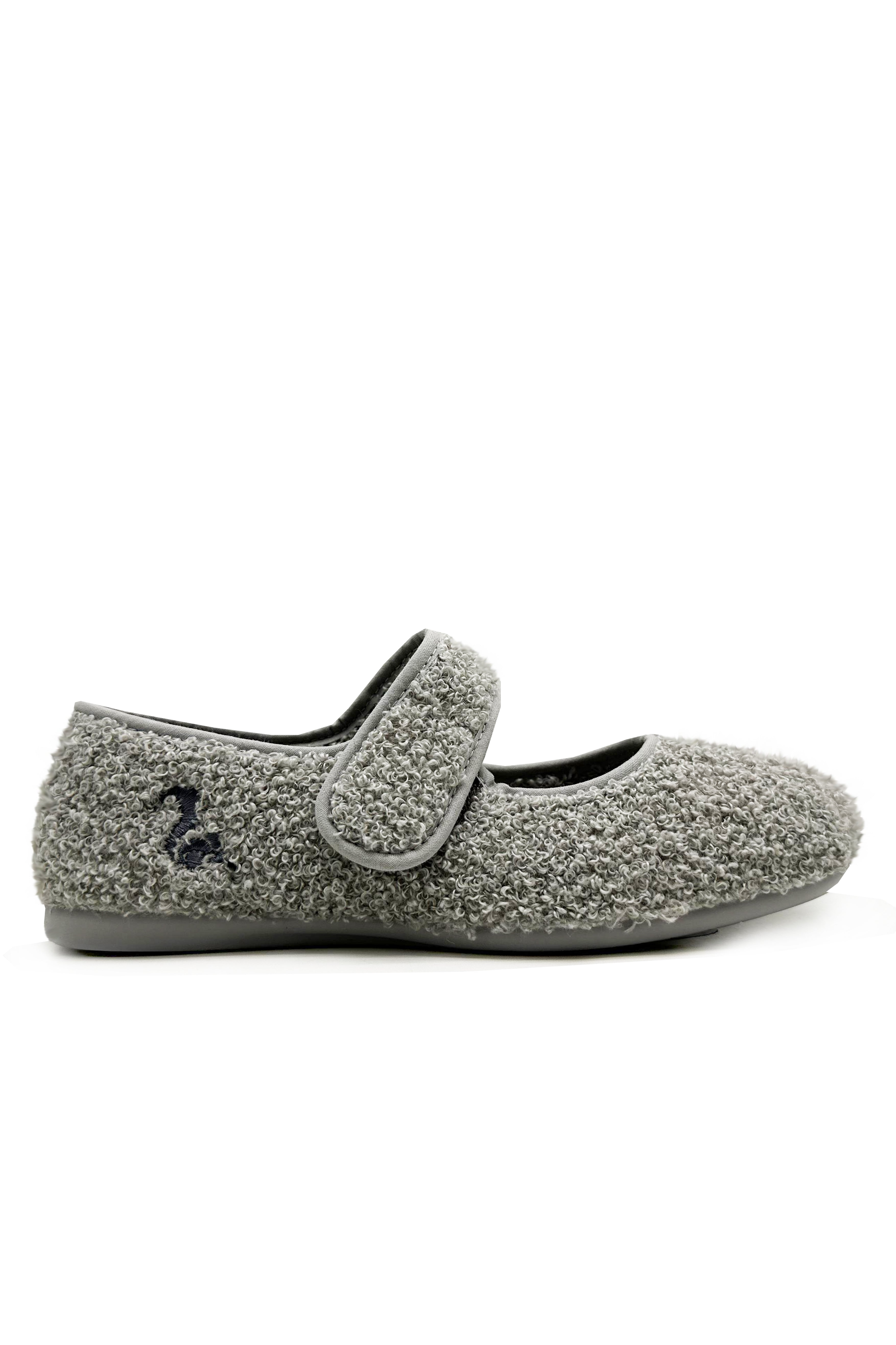 thies womens vegan Slippers Rec Teddy Ballerina Grey