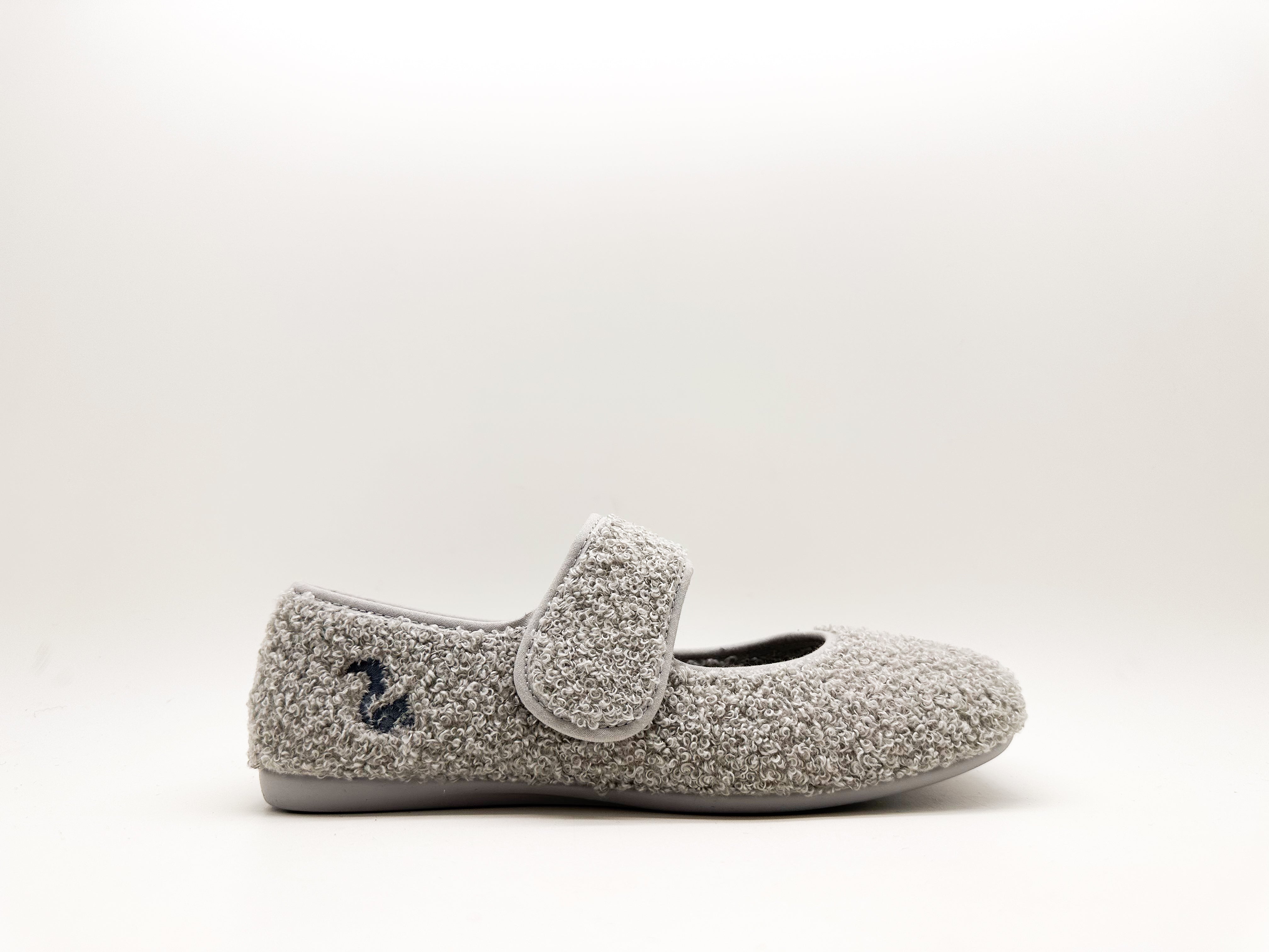 thies womens vegan Slippers Rec Teddy Ballerina Grey