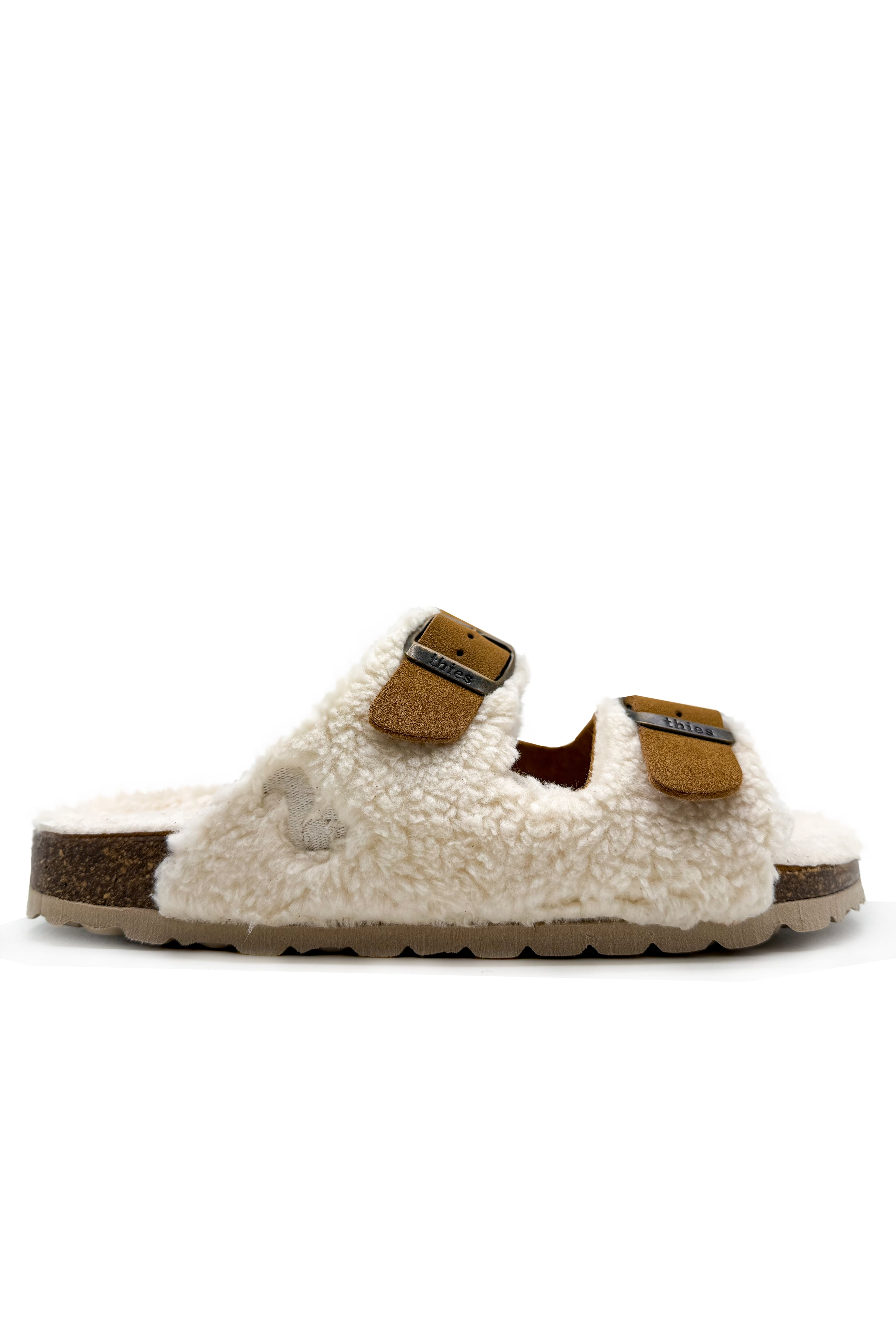 thies Damen vegan Sandalen Eco Teddy Mixed Beige