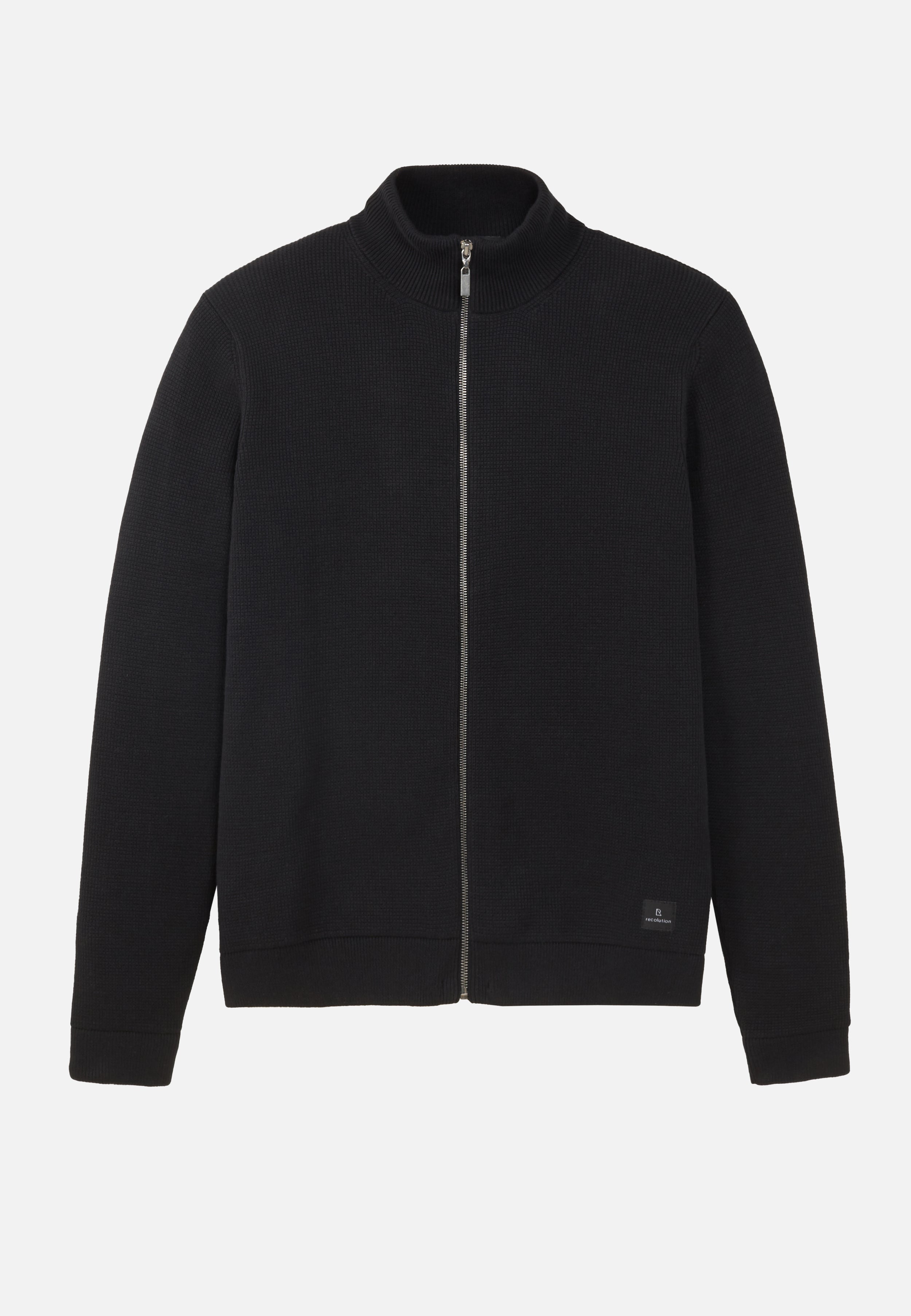 Recolution men vegan Knitted Cardigan Tarragon Black