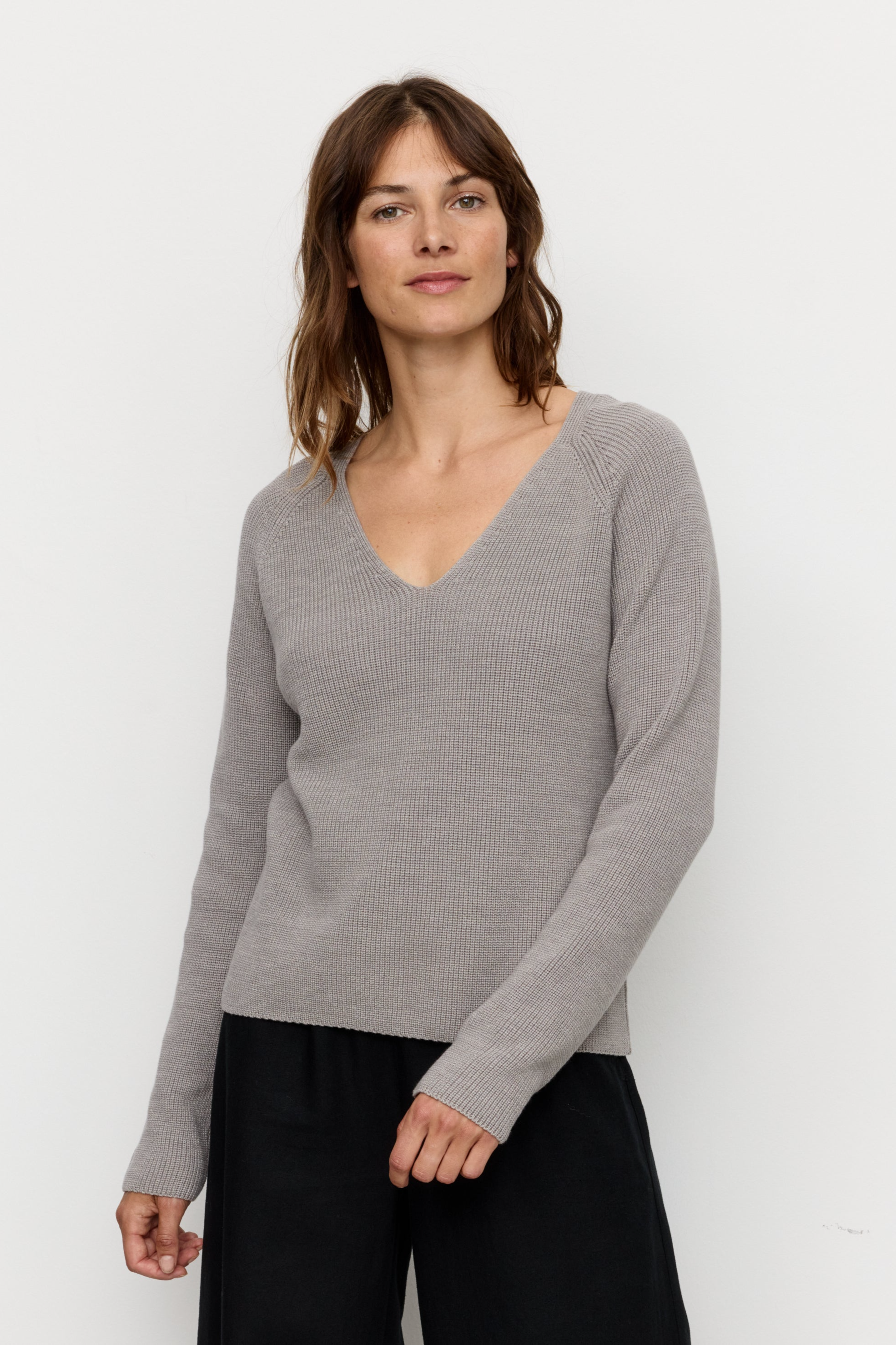 Image of Recolution dames vegan Trui Met Rucola, Grijs