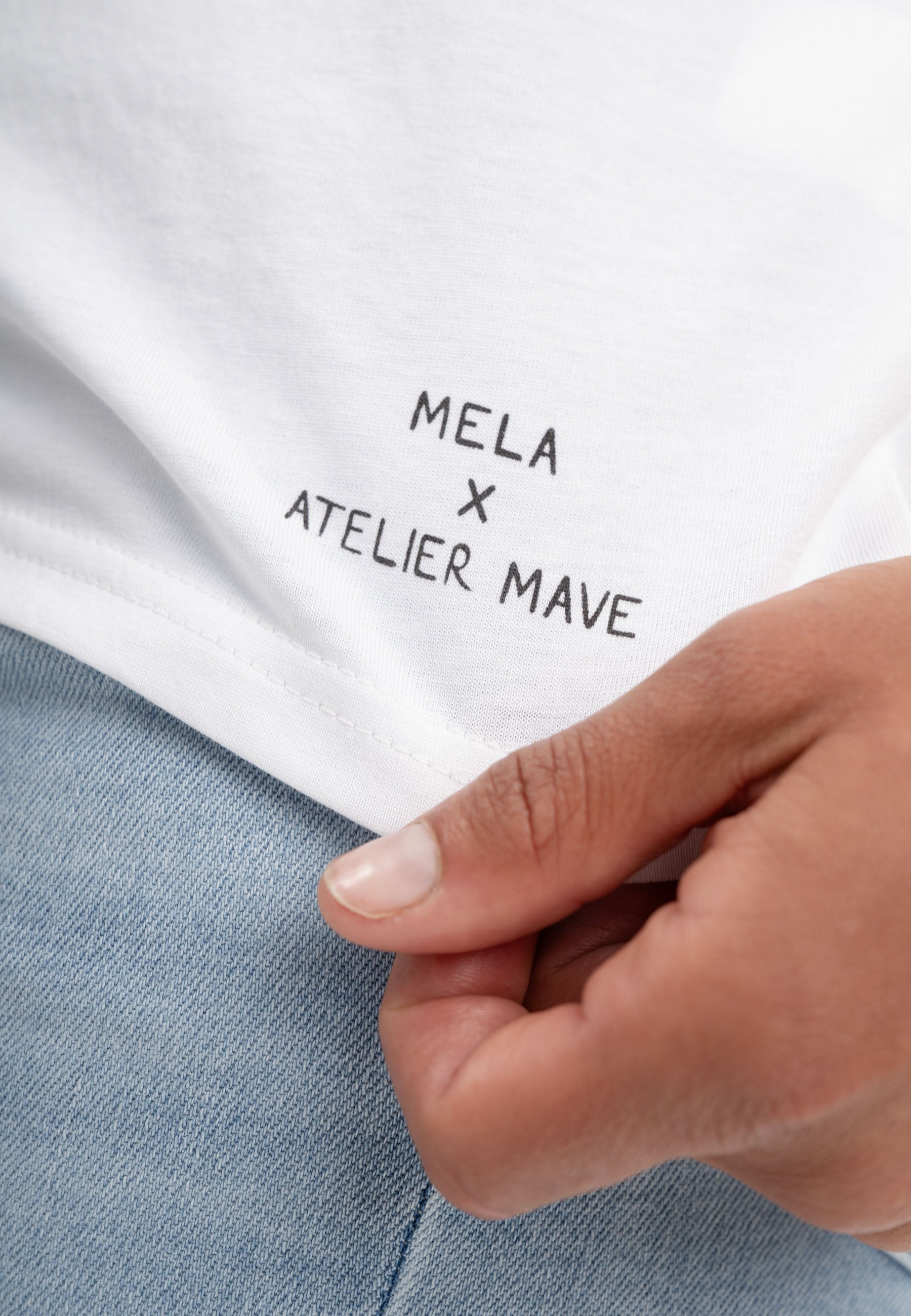 MELA T-Shirt Artist Edition Atelier Mave White Secret Lake