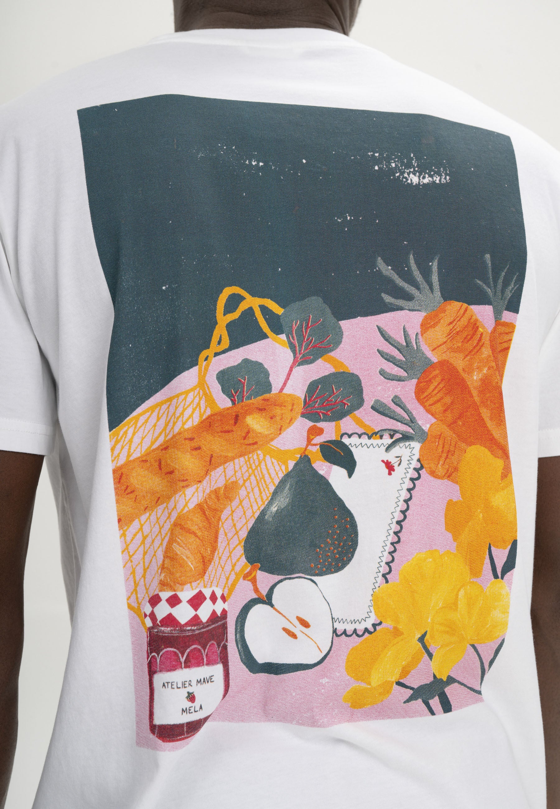 MELA T-Shirt Artist Edition Atelier Mave White Print Picnic