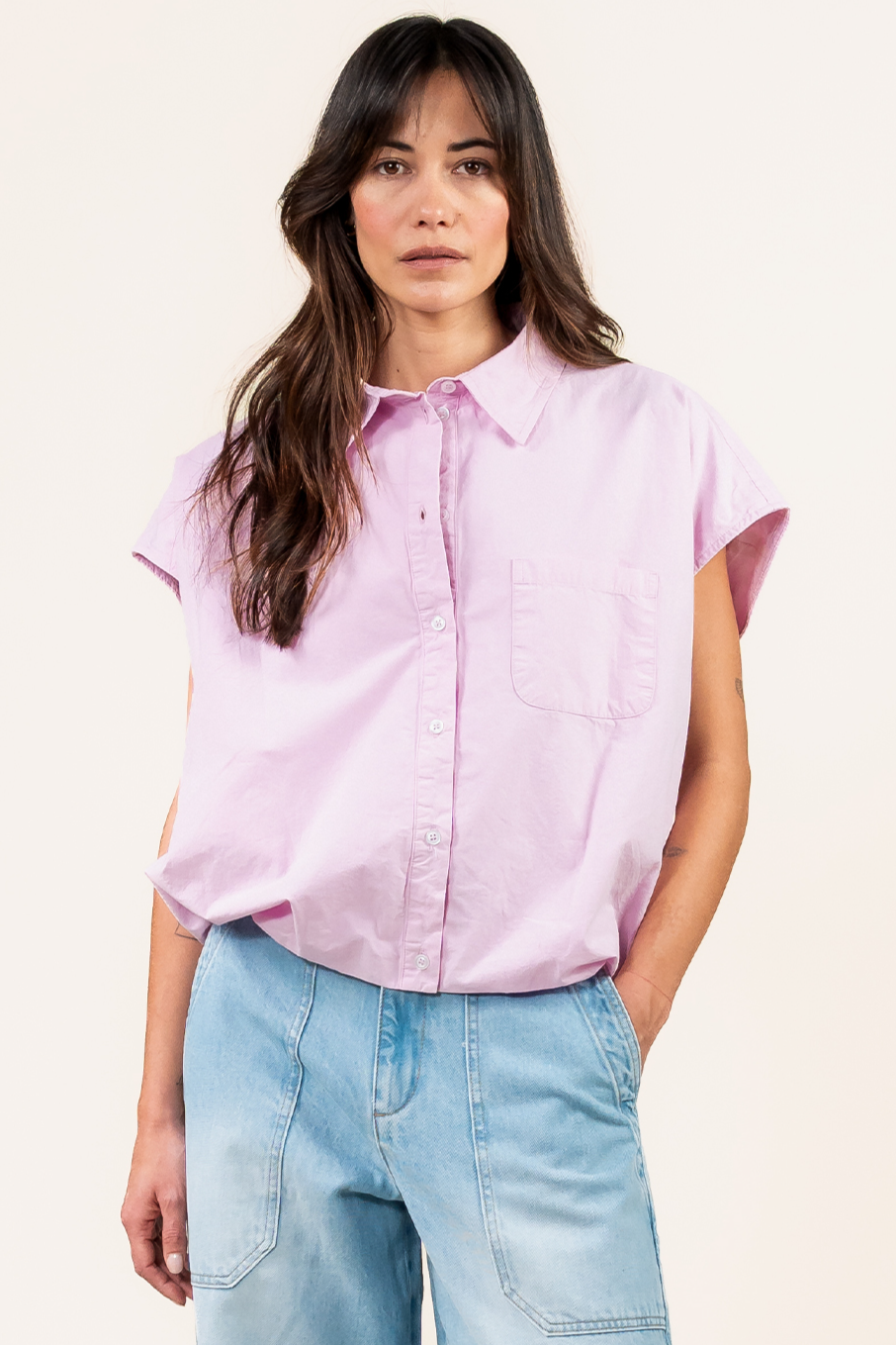 Image of Kuyichi dames vegan Blouse Dilek Lichtroze