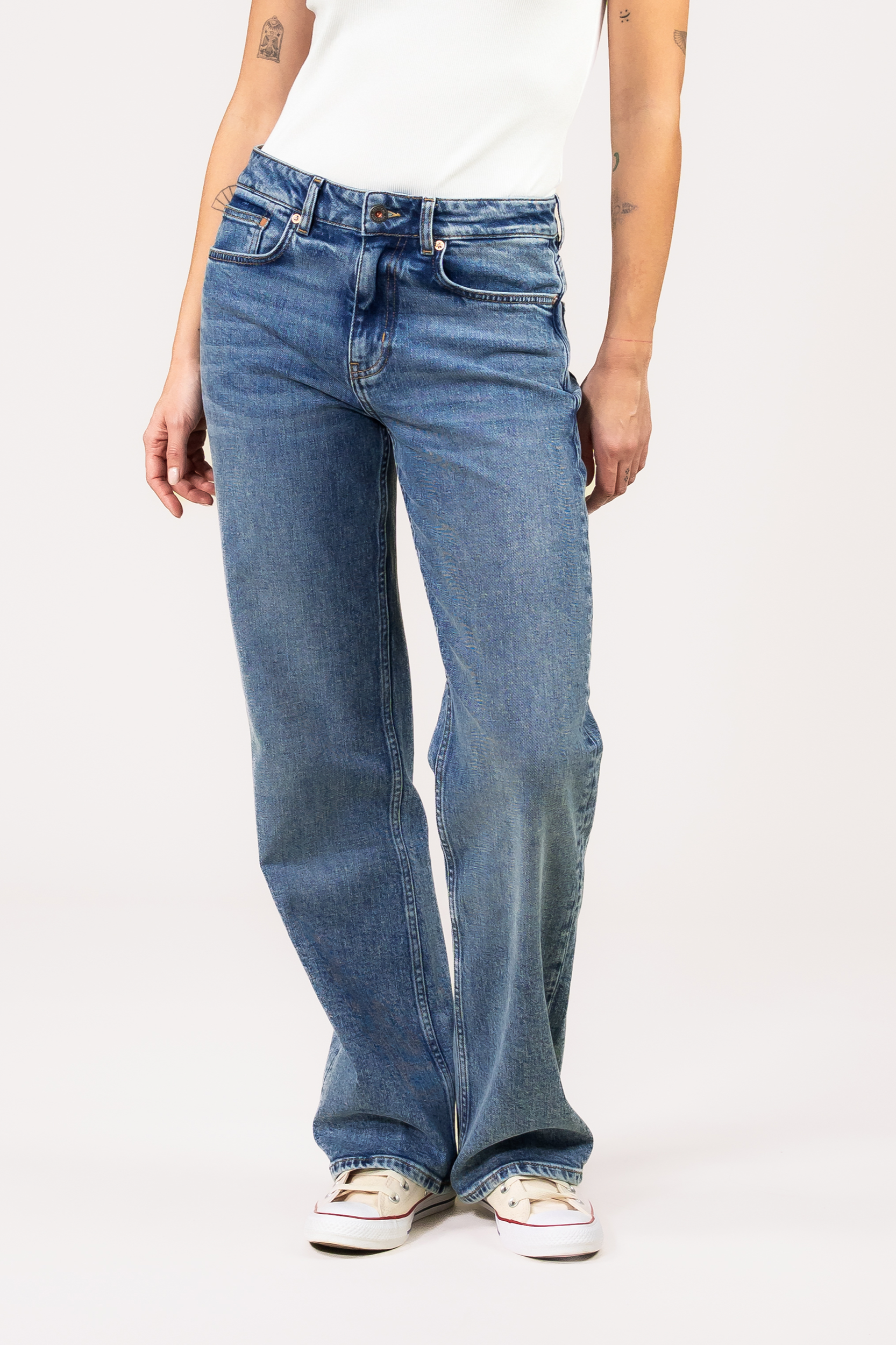 Image of Kuyichi dames vegan Jeans Izabella Straight Perfect Vintage