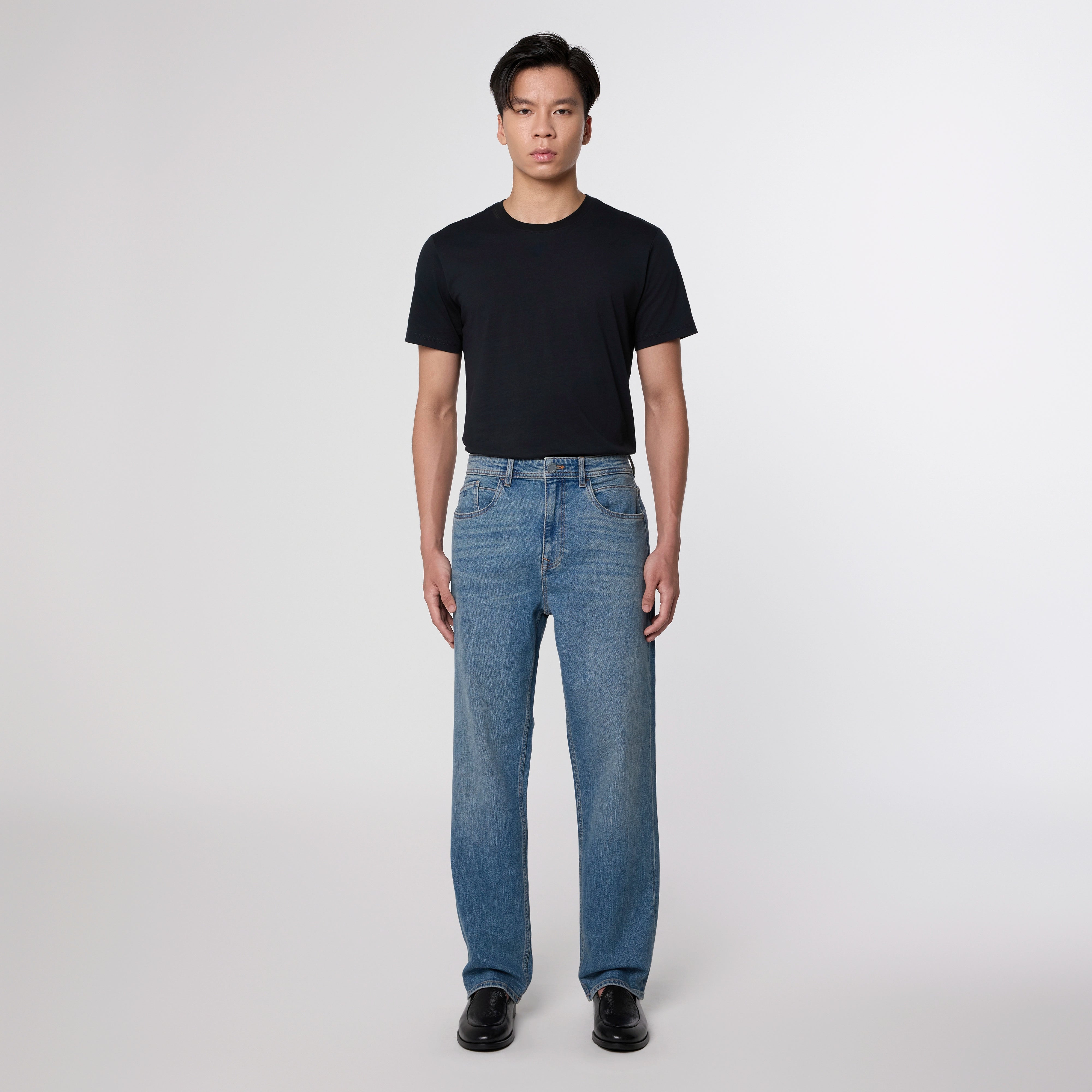 Dawn Jeans Vega Relaxed Straight Vintage  Blauw