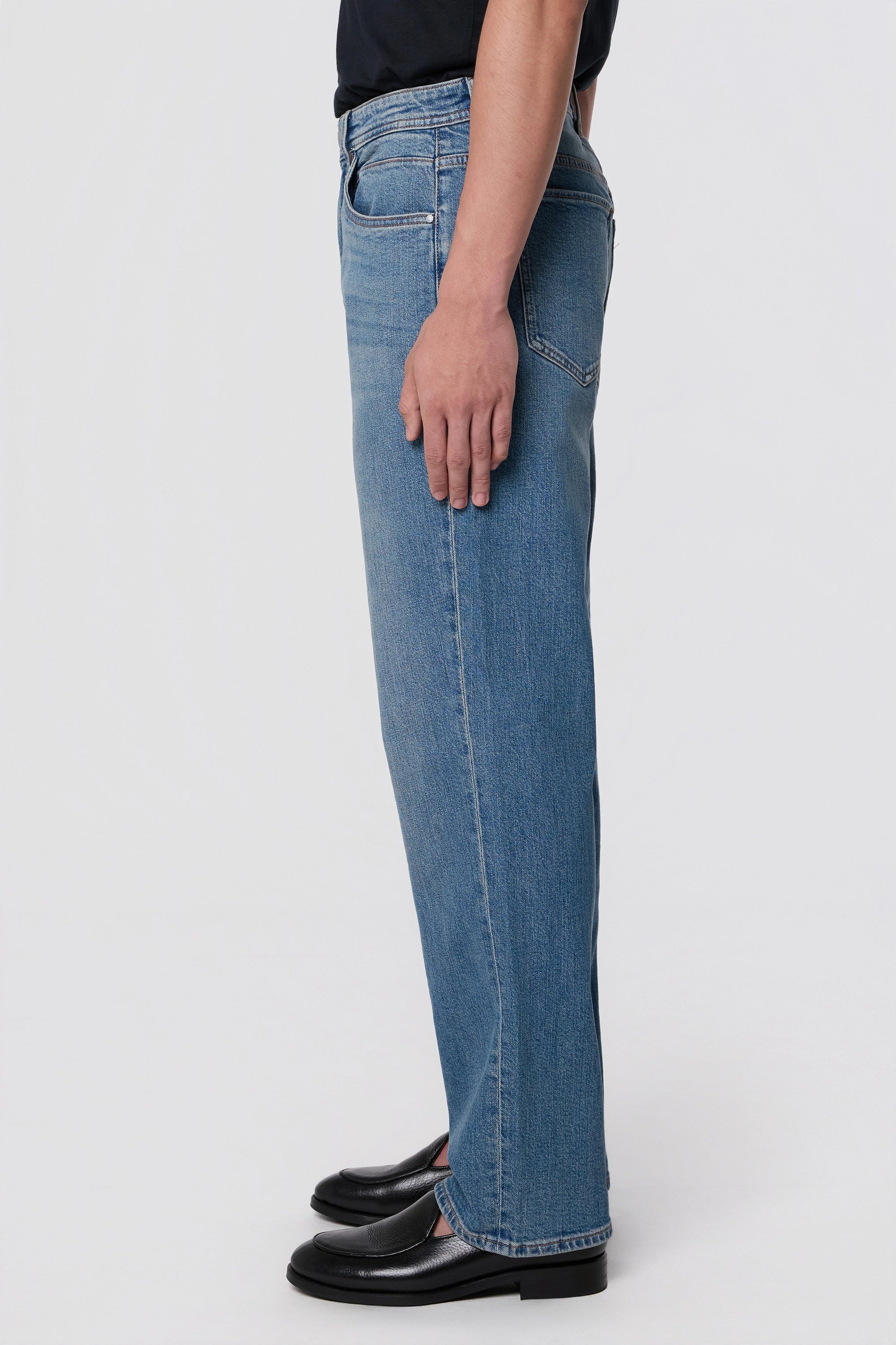 Dawn Jeans Vega Relaxed Straight Vintage  Blauw