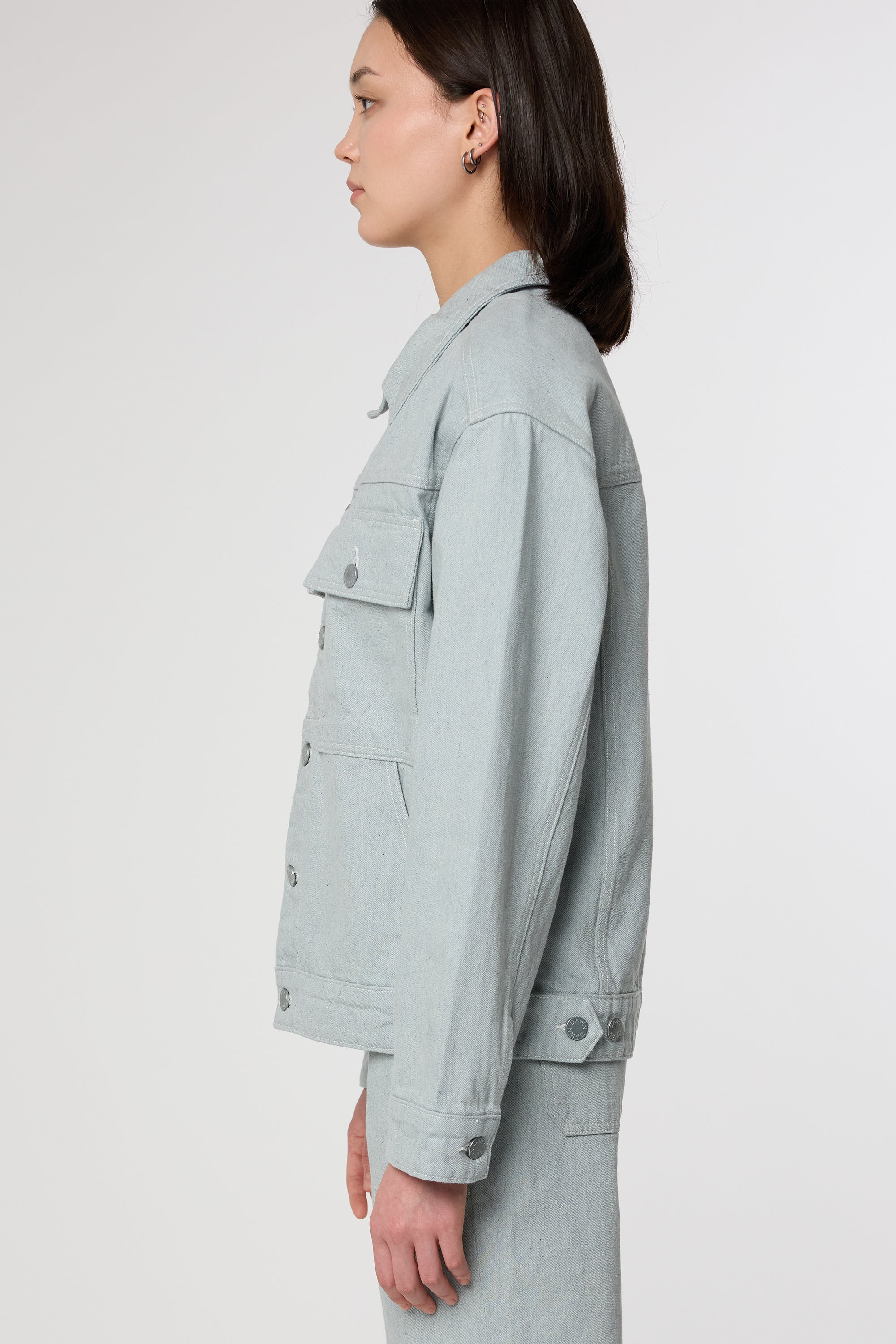 Dawn Denimjack Dune Boxy Van Gerecycled Blauw