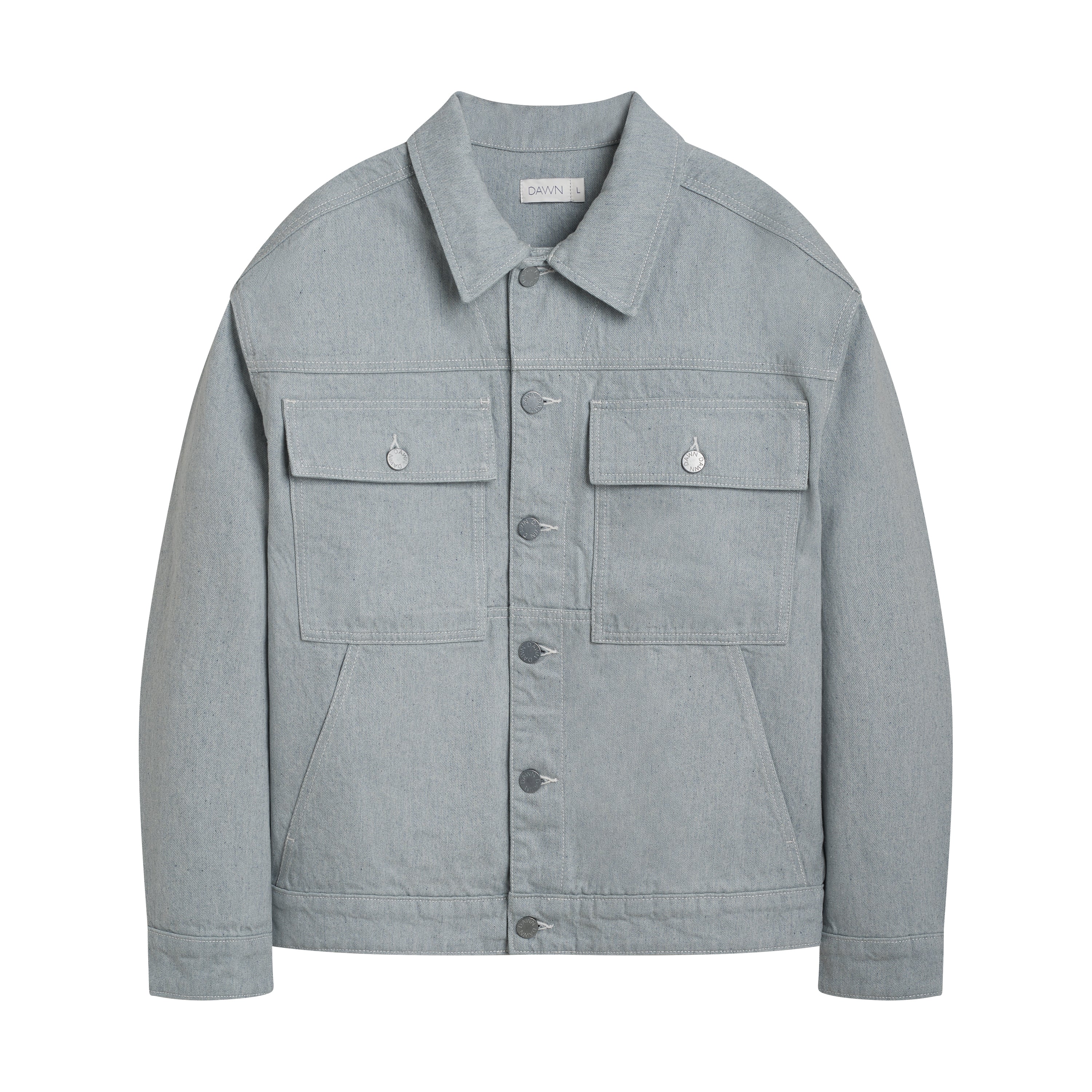 Dawn Denimjack Dune Boxy Van Gerecycled Blauw