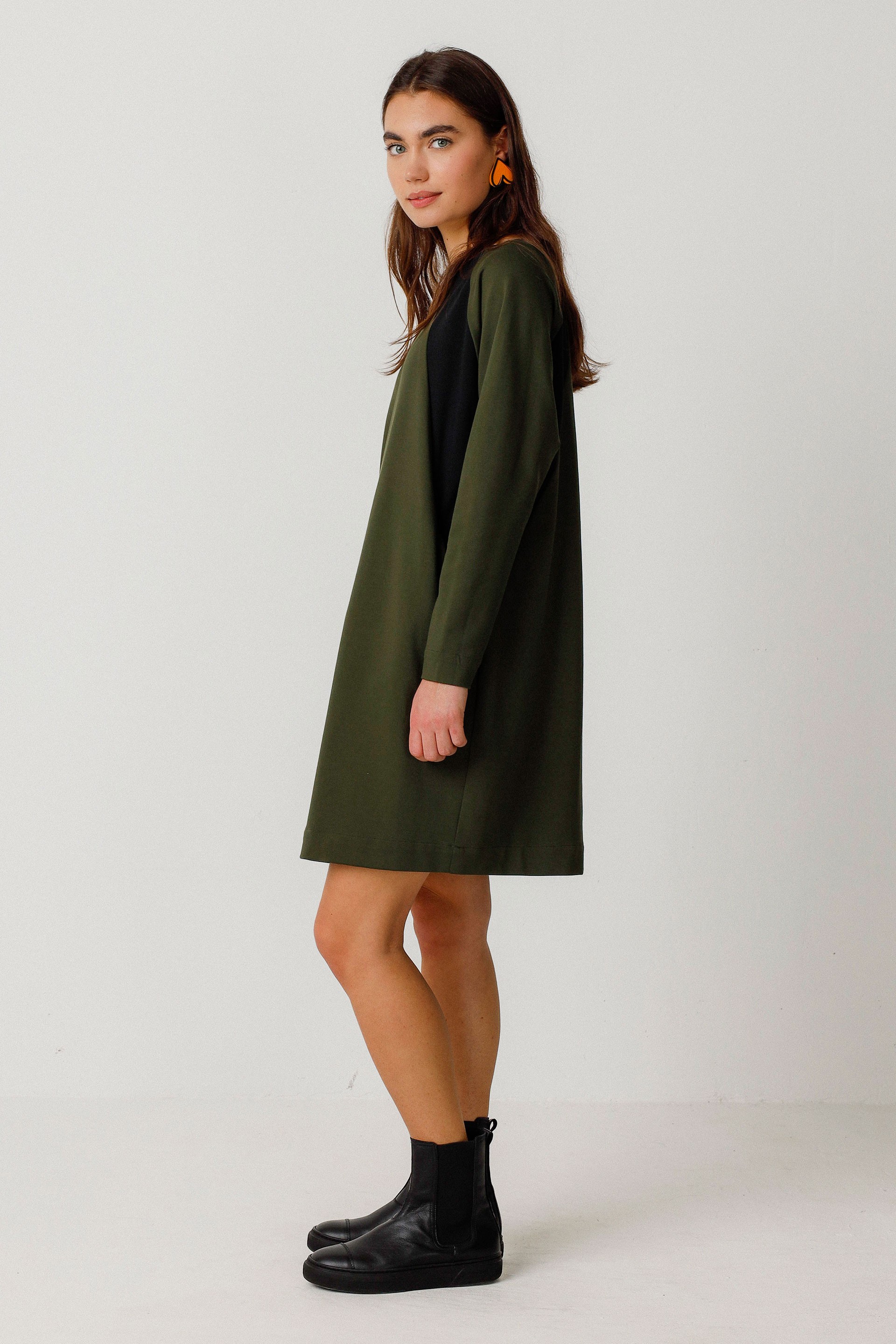 SKFK womens vegan Dress Ameli Green