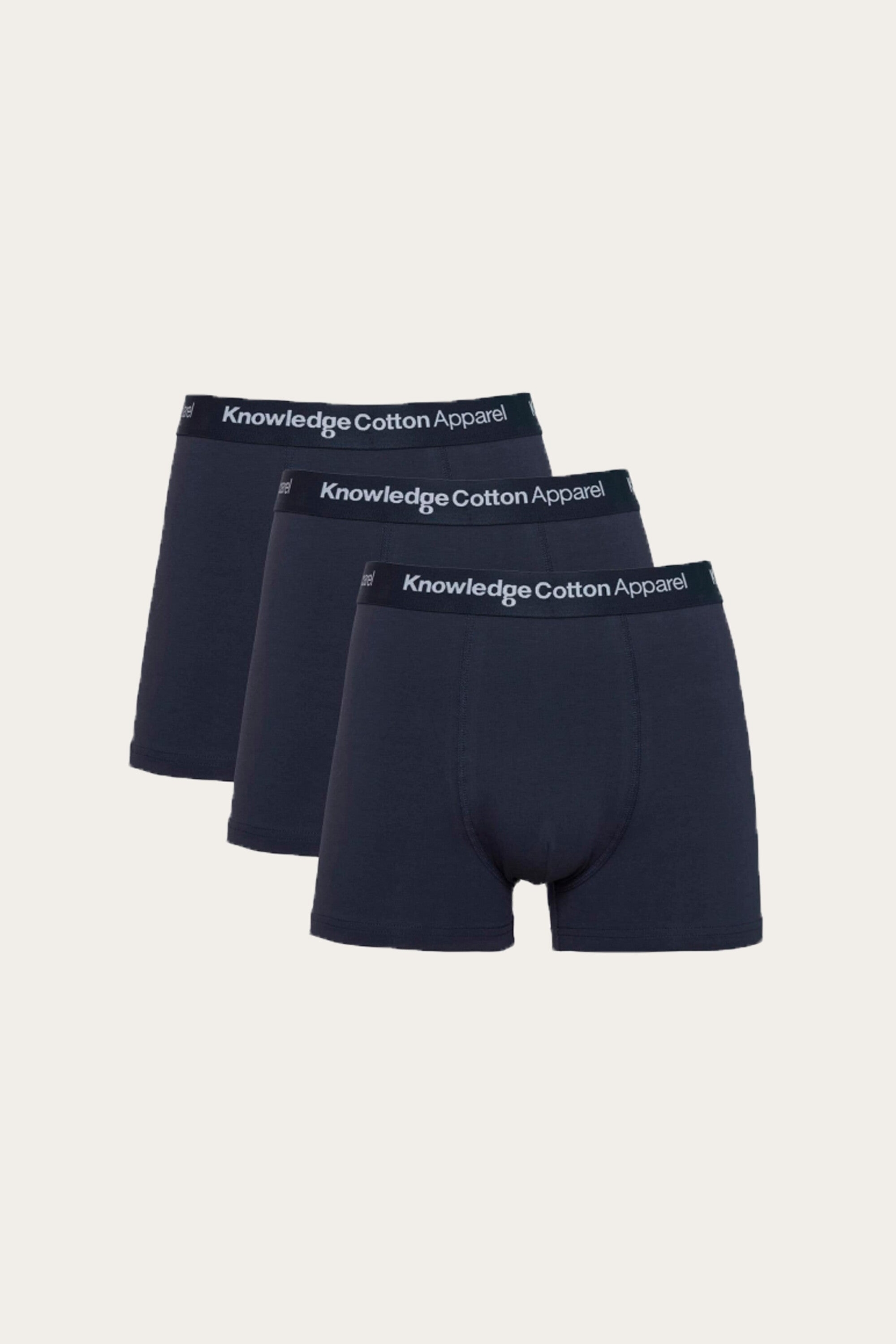 KnowledgeCotton Apparel men vegan Multipack 3x Boxers Total Eclipse