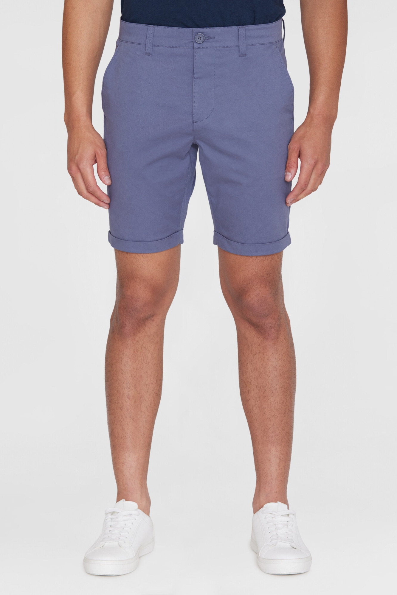 Image of KnowledgeCotton Apparel mannen vegan Korte Chino Chuck Regular Vintage Indigo