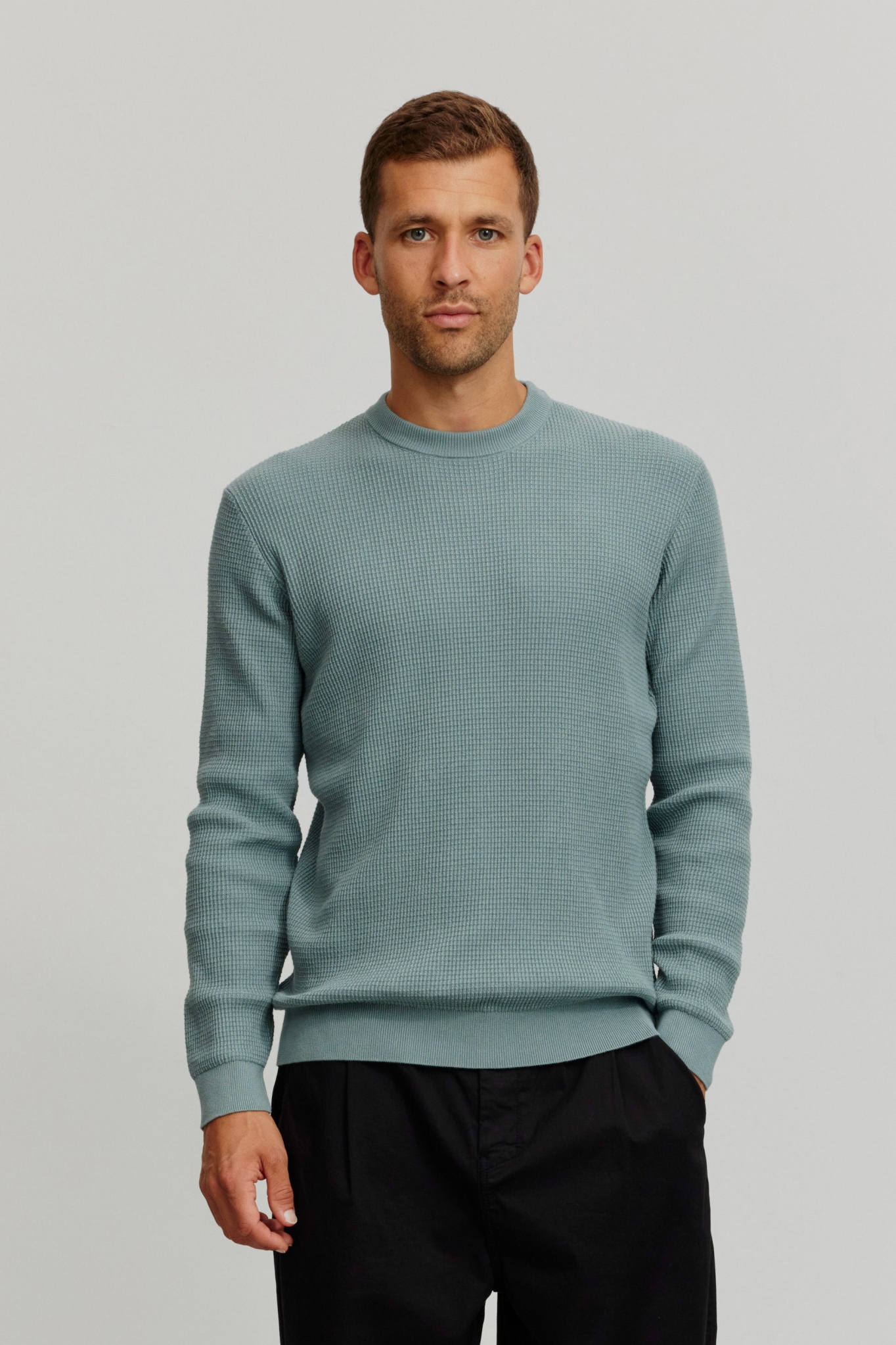 Recolution Herren vegan Pullover Lupine Tannengrün