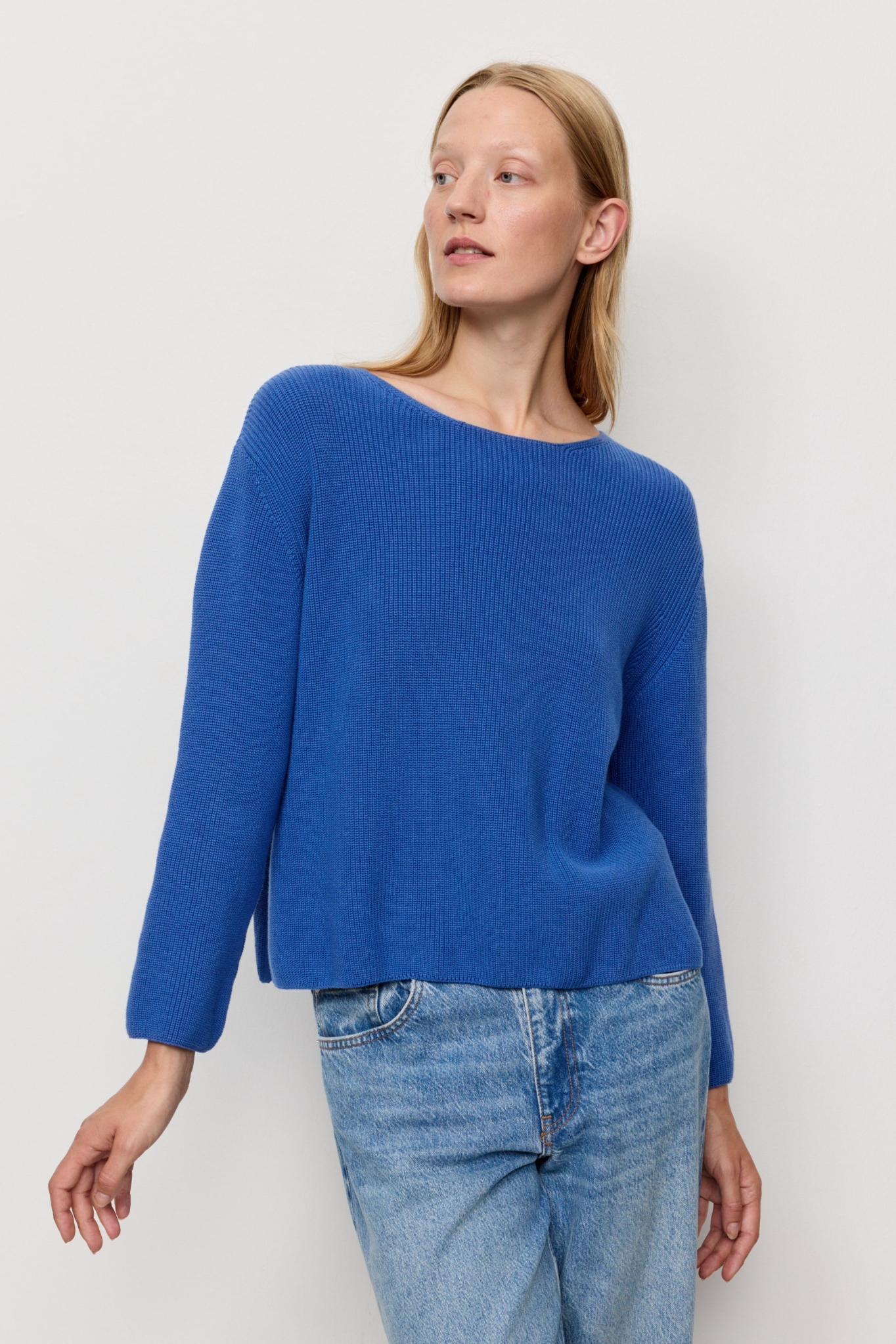 Recolution Damen vegan Pullover Viola Electric Blue