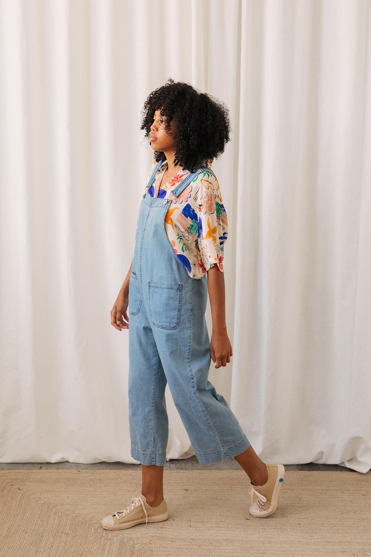 Image of TWOTHIRDS dames vegan Overalls Borden Fresh Blue