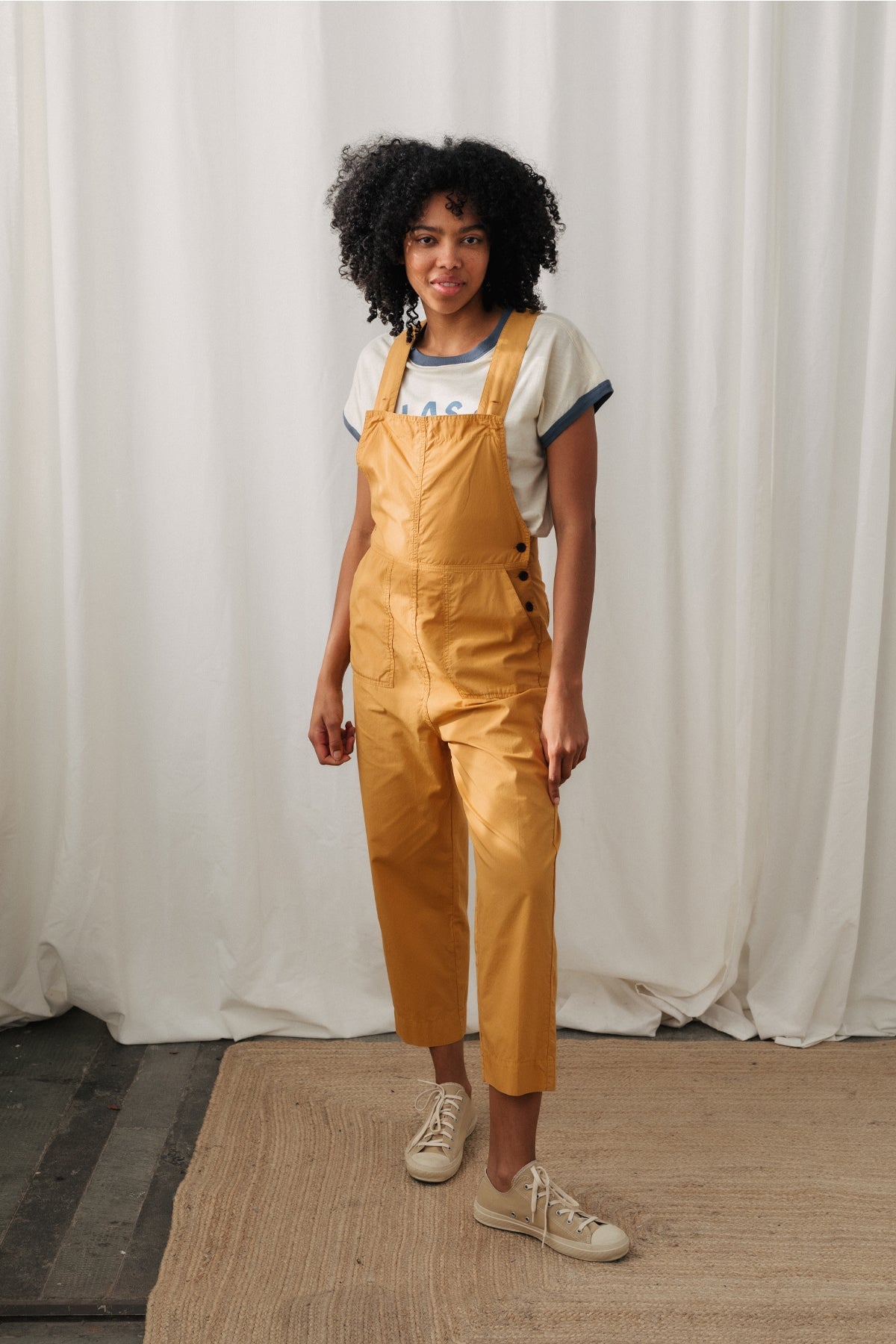 TWOTHIRDS Damen vegan Dungaree Jeannette Senfgelb