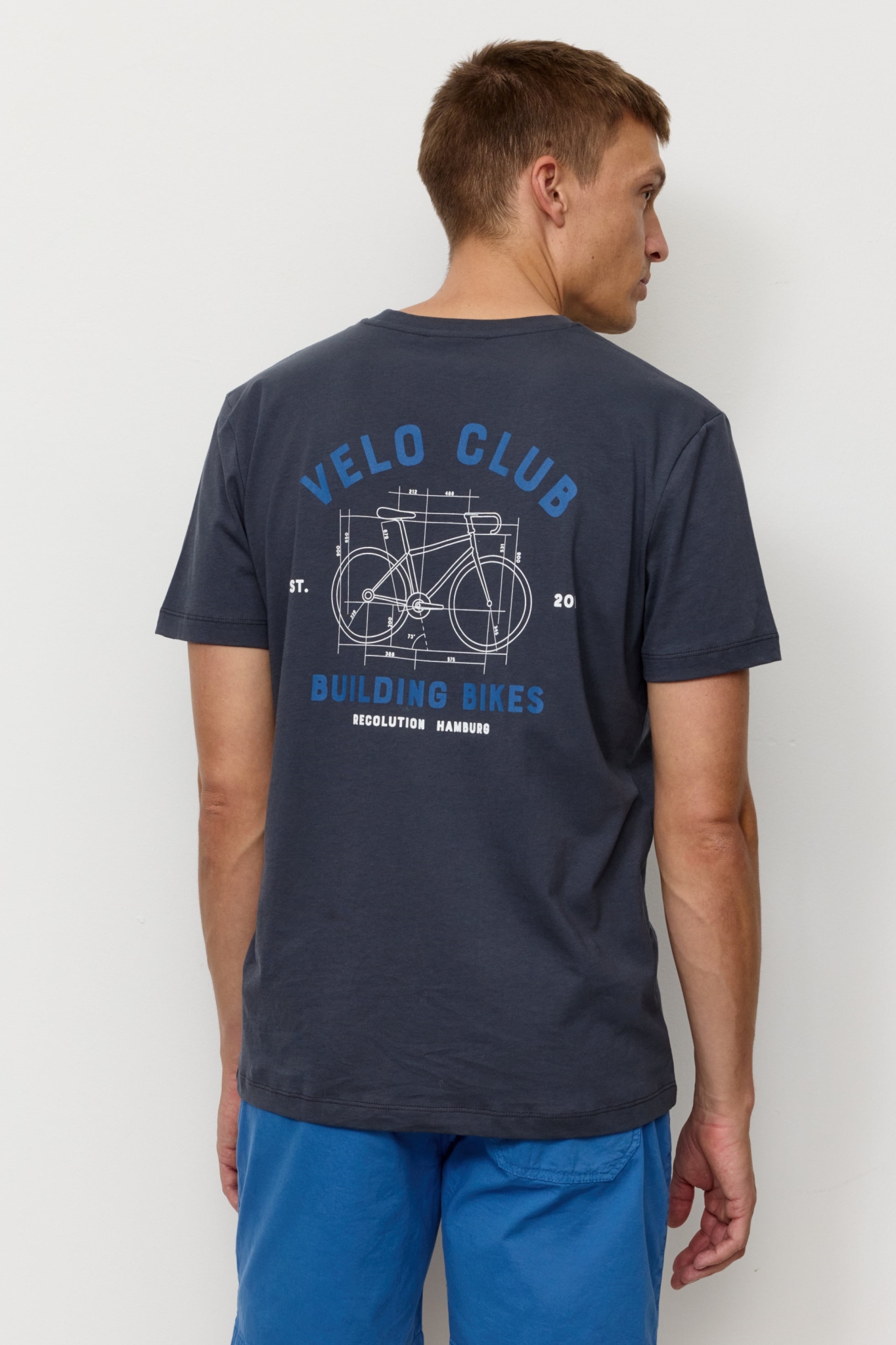 Recolution men vegan T-Shirt Agave Velo Club Dark Grey