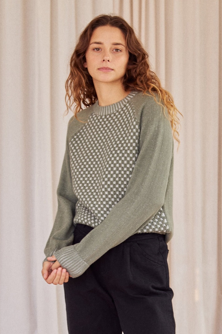 TWOTHIRDS Damen vegan Pullover Guana Cay Aqua