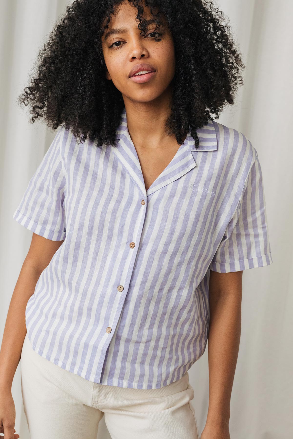 Image of TWOTHIRDS dames vegan Shirt Uto Medium Paars