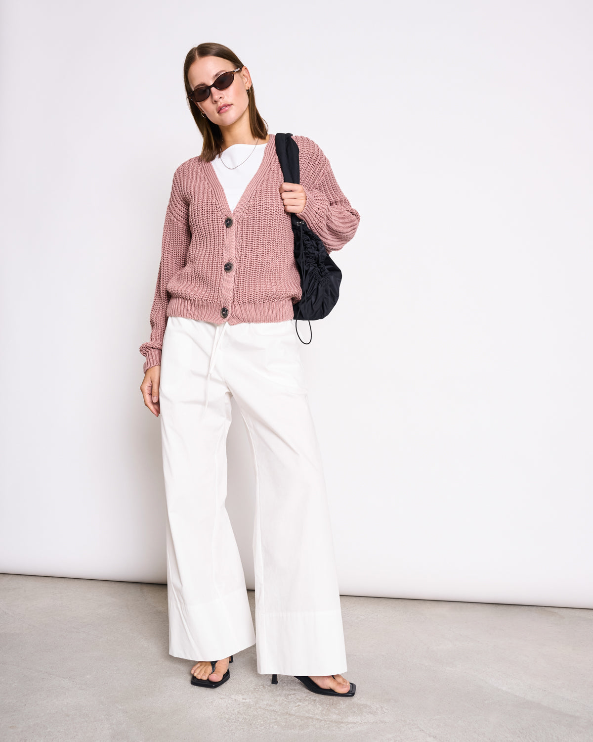 JAN 'N JUNE womens vegan Cardigan Lena Mauve