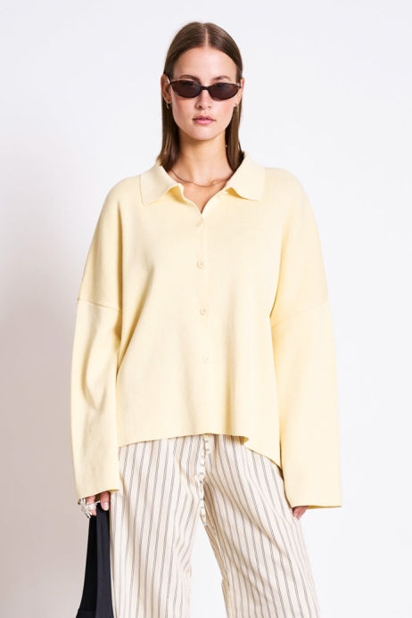 JAN N JUNE JAN 'N JUNE Damen vegan Strickjacke Anjo Gelb