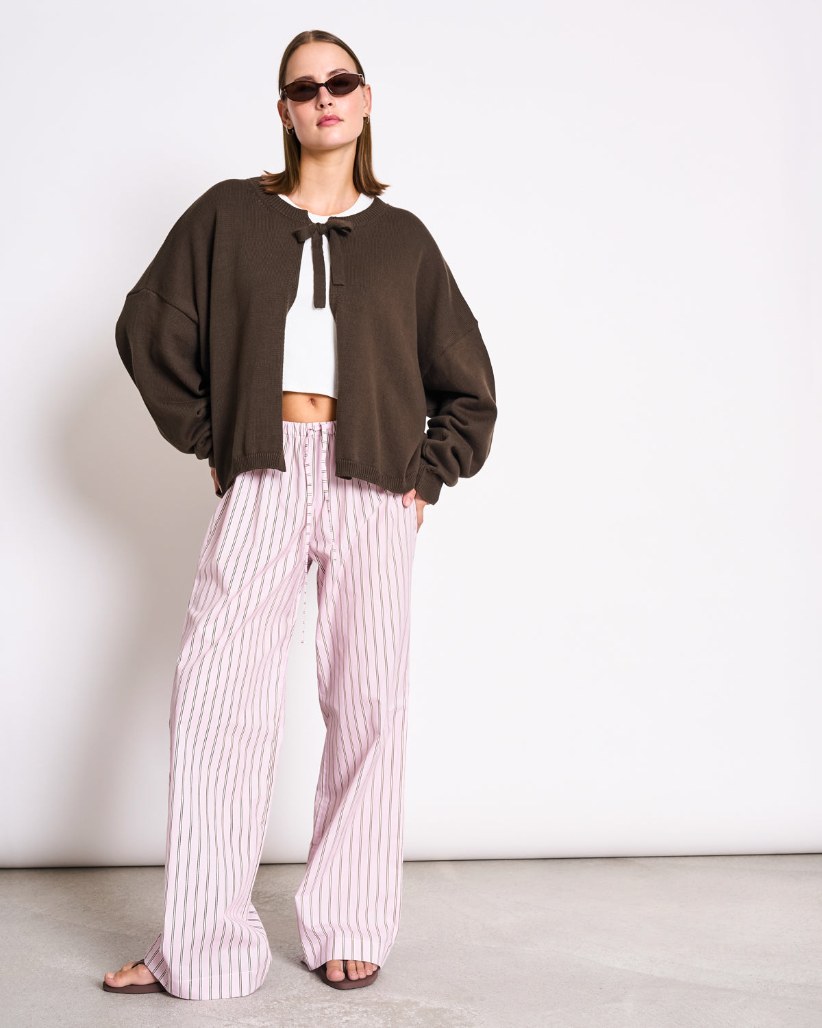 JAN 'N JUNE Cardigan Zea Modderbruin