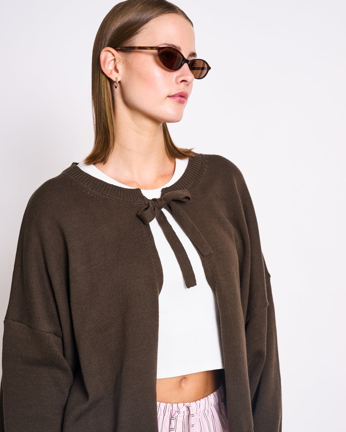JAN 'N JUNE Cardigan Zea Modderbruin