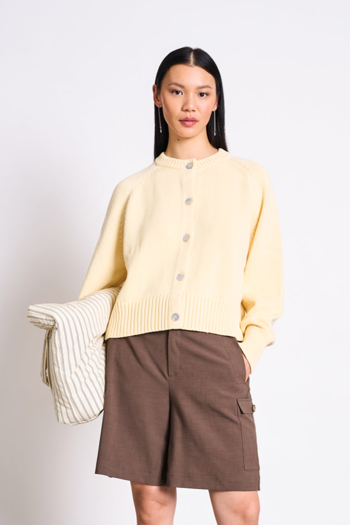 JAN N JUNE JAN 'N JUNE Damen vegan Strickjacke Sivia Gelb