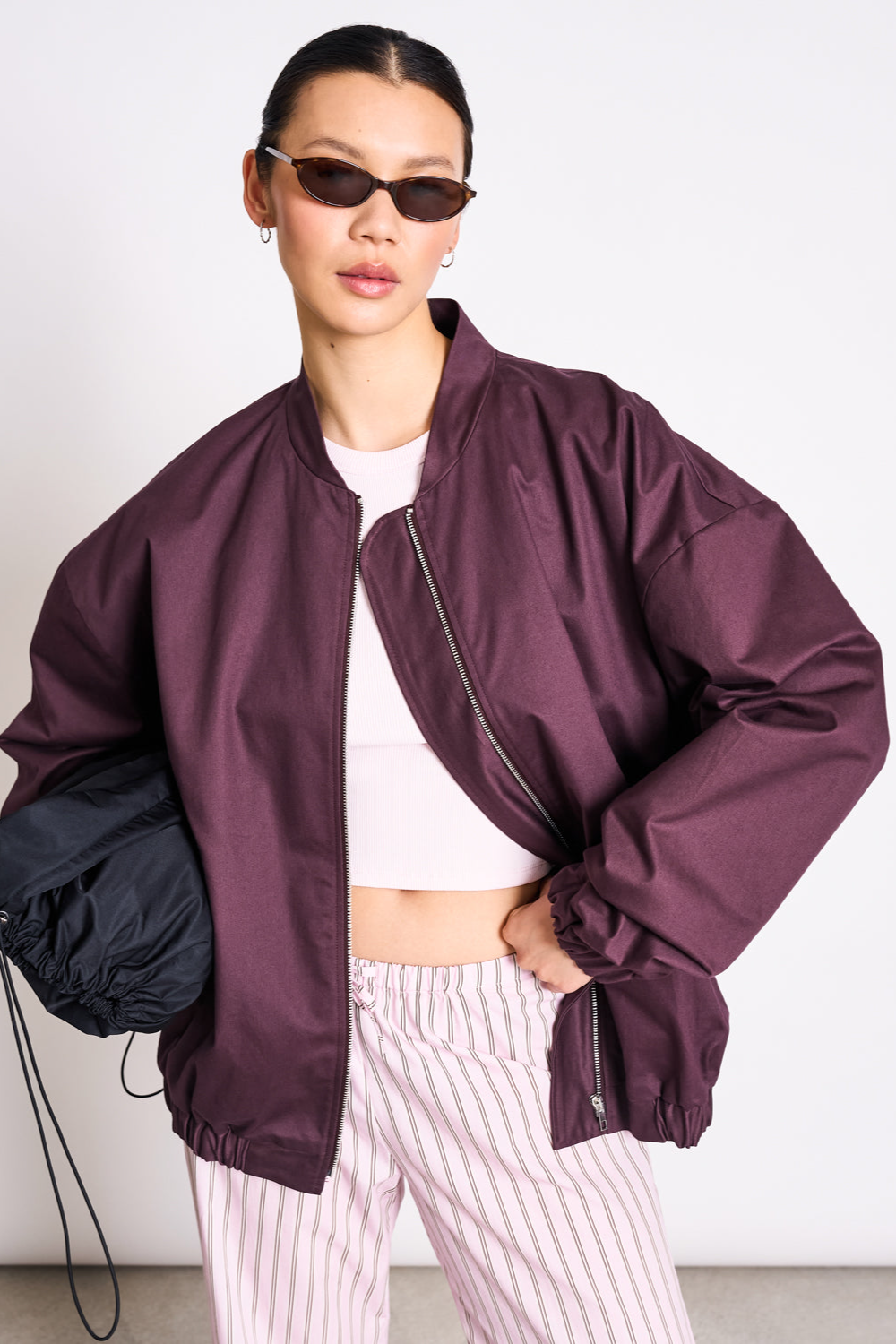 Image of JAN 'N JUNE dames vegan Blouson Tanaro Cherry Lacquer